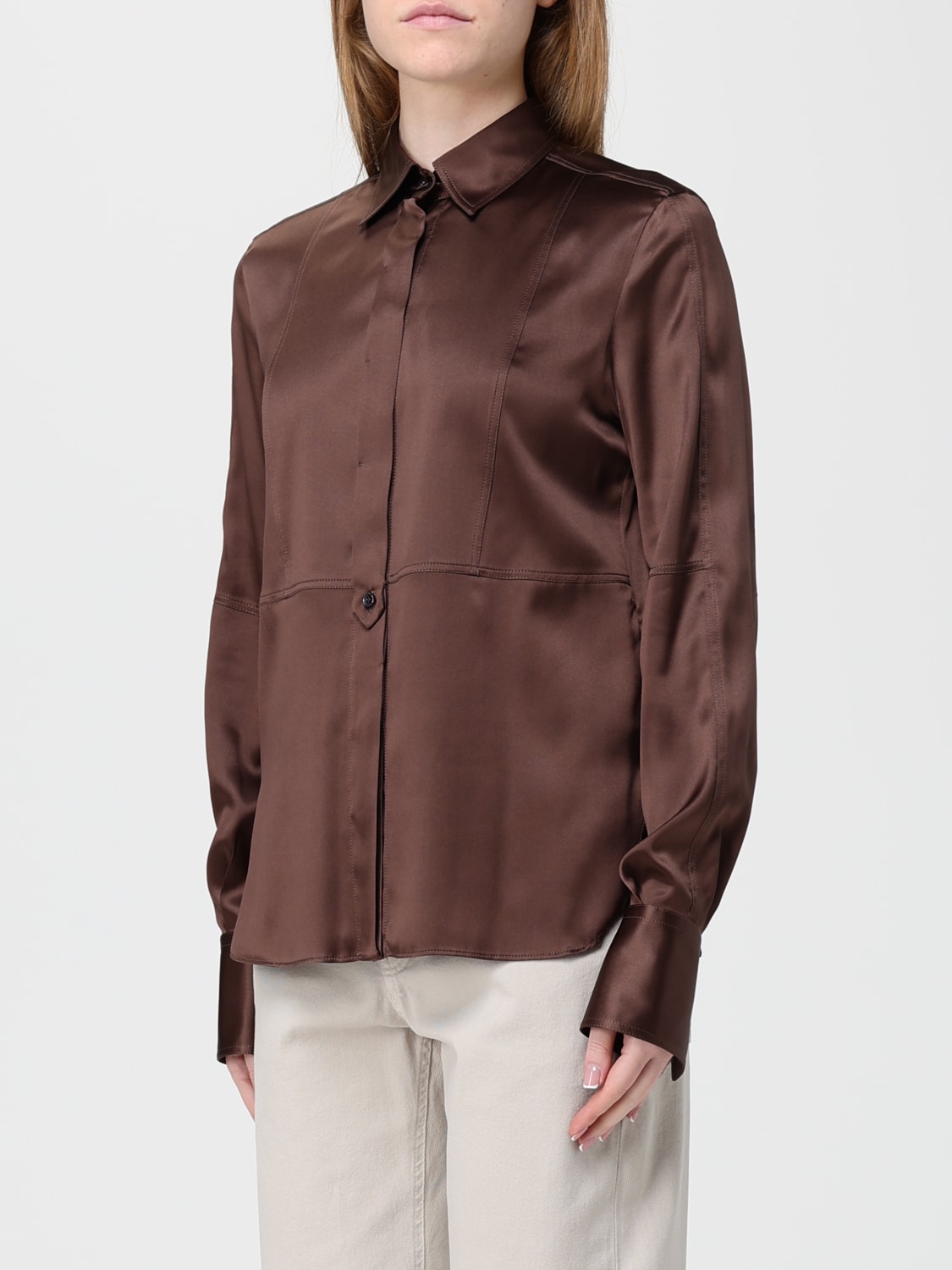 BRUNELLO CUCINELLI SHIRT: Shirt woman Brunello Cucinelli, Brown - Img 4