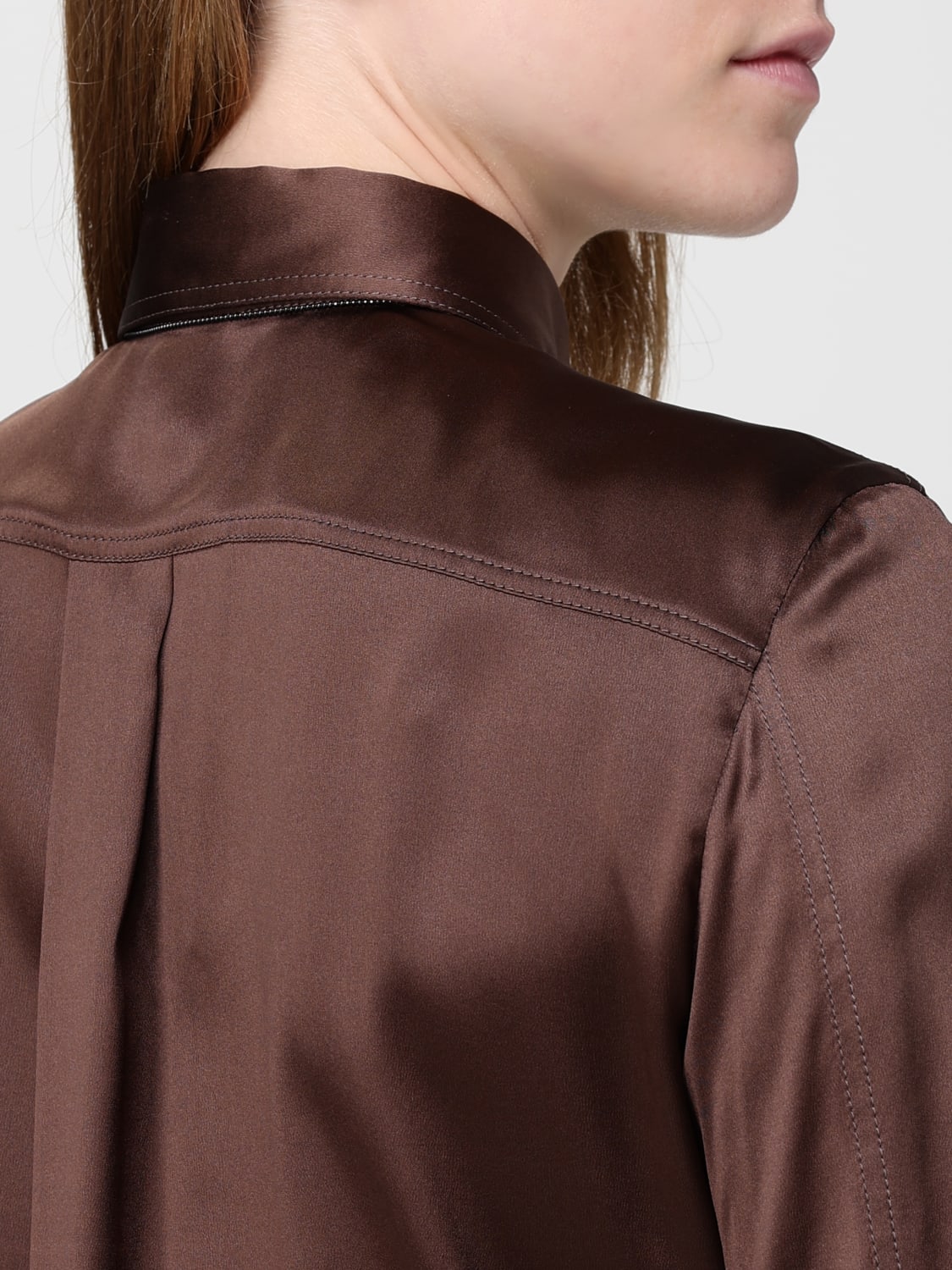 BRUNELLO CUCINELLI SHIRT: Shirt woman Brunello Cucinelli, Brown - Img 5