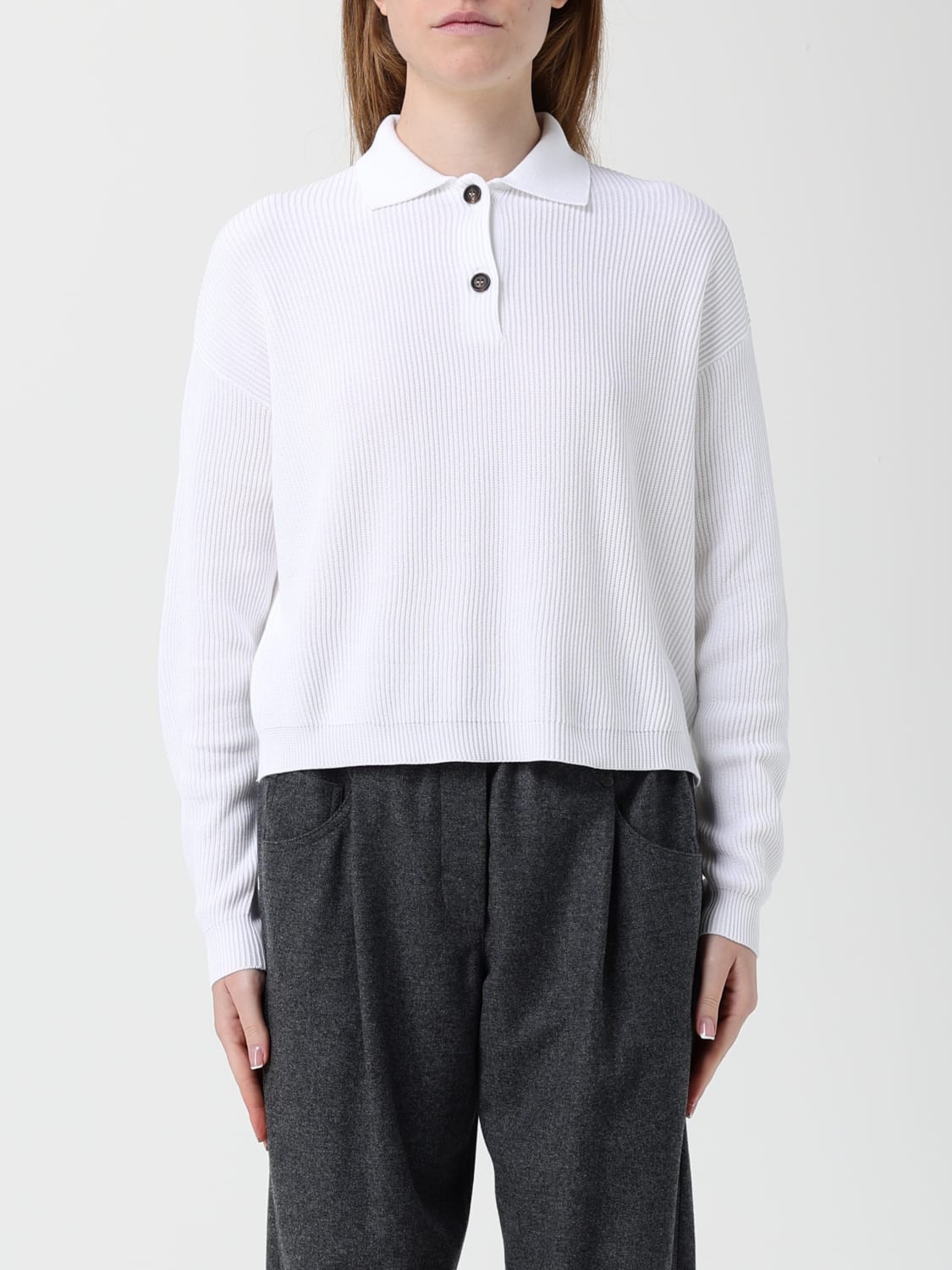 BRUNELLO CUCINELLI POLO: Polo mujer Brunello Cucinelli, Blanco - Img 1