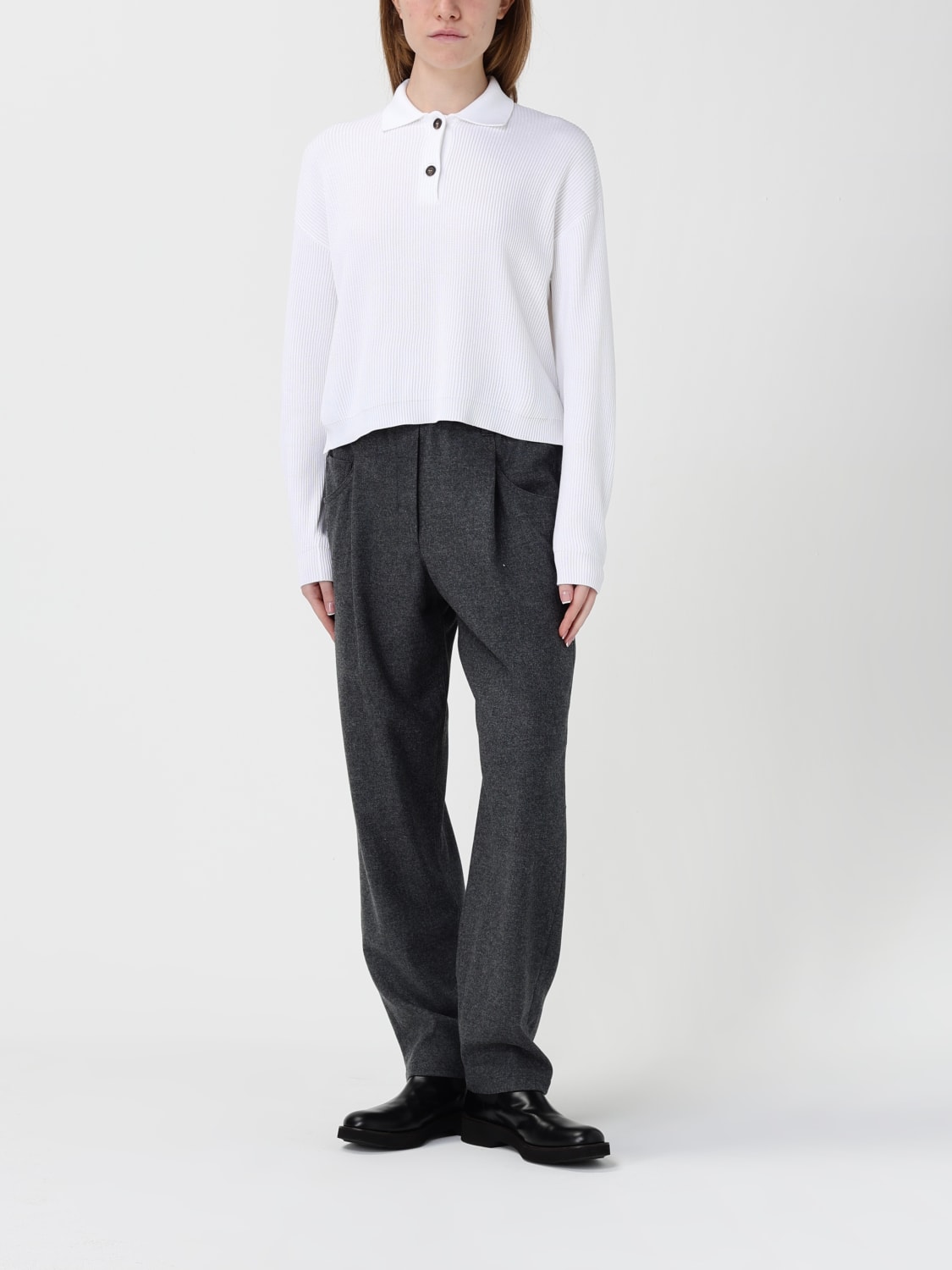 BRUNELLO CUCINELLI POLO: Polo mujer Brunello Cucinelli, Blanco - Img 2