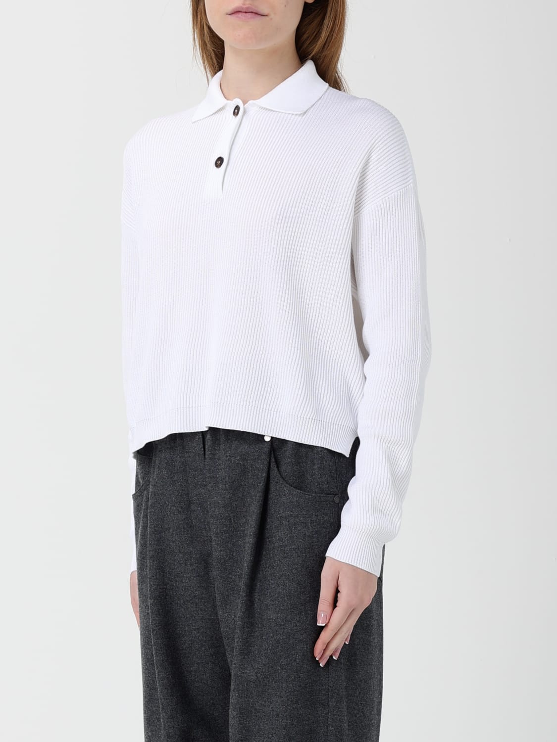 BRUNELLO CUCINELLI POLO: Polo mujer Brunello Cucinelli, Blanco - Img 4