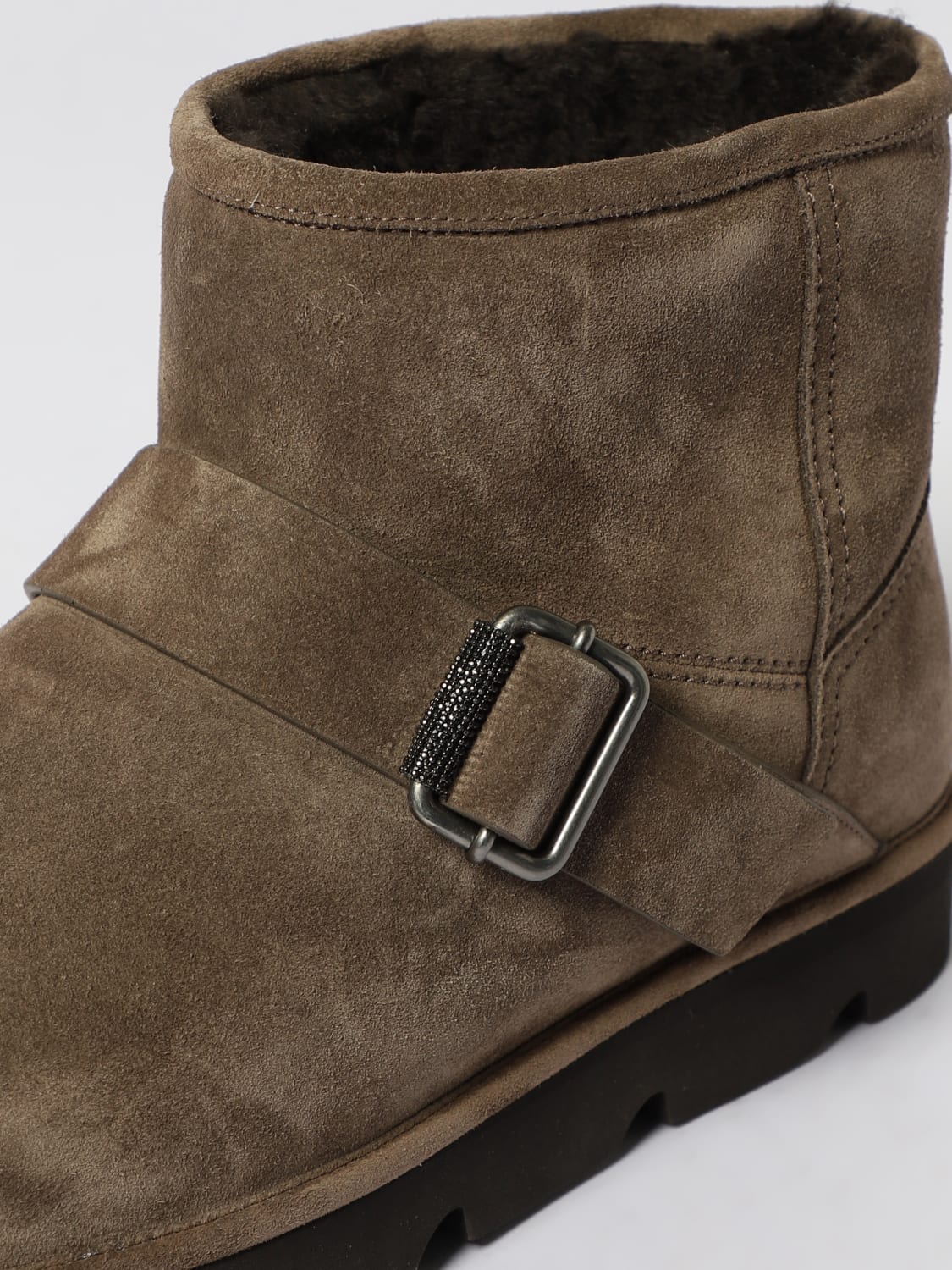 BRUNELLO CUCINELLI BOOTS: Shoes woman Brunello Cucinelli, Brown - Img 4