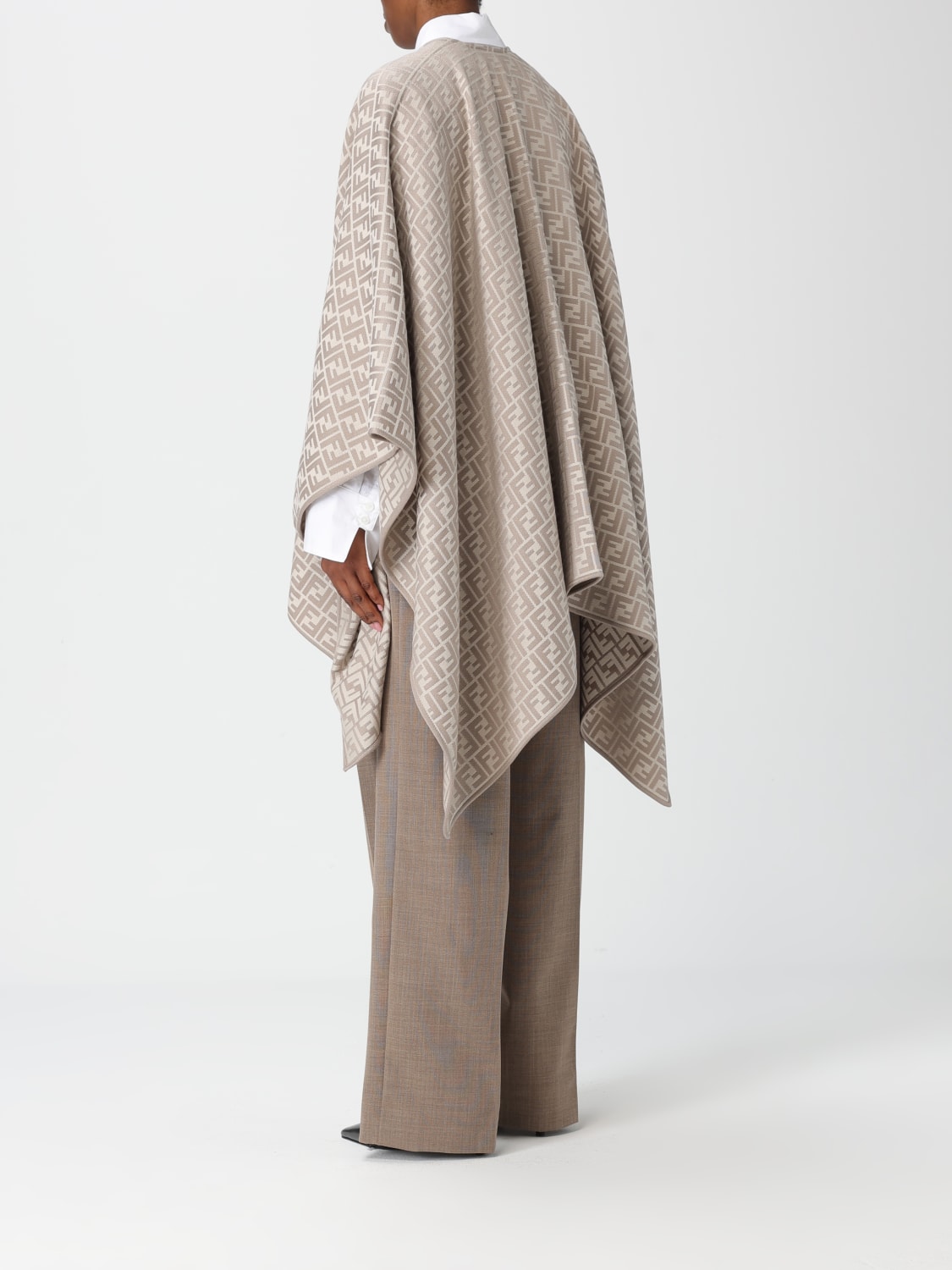 FENDI CAPE: Cape woman Fendi, Grey - Img 3