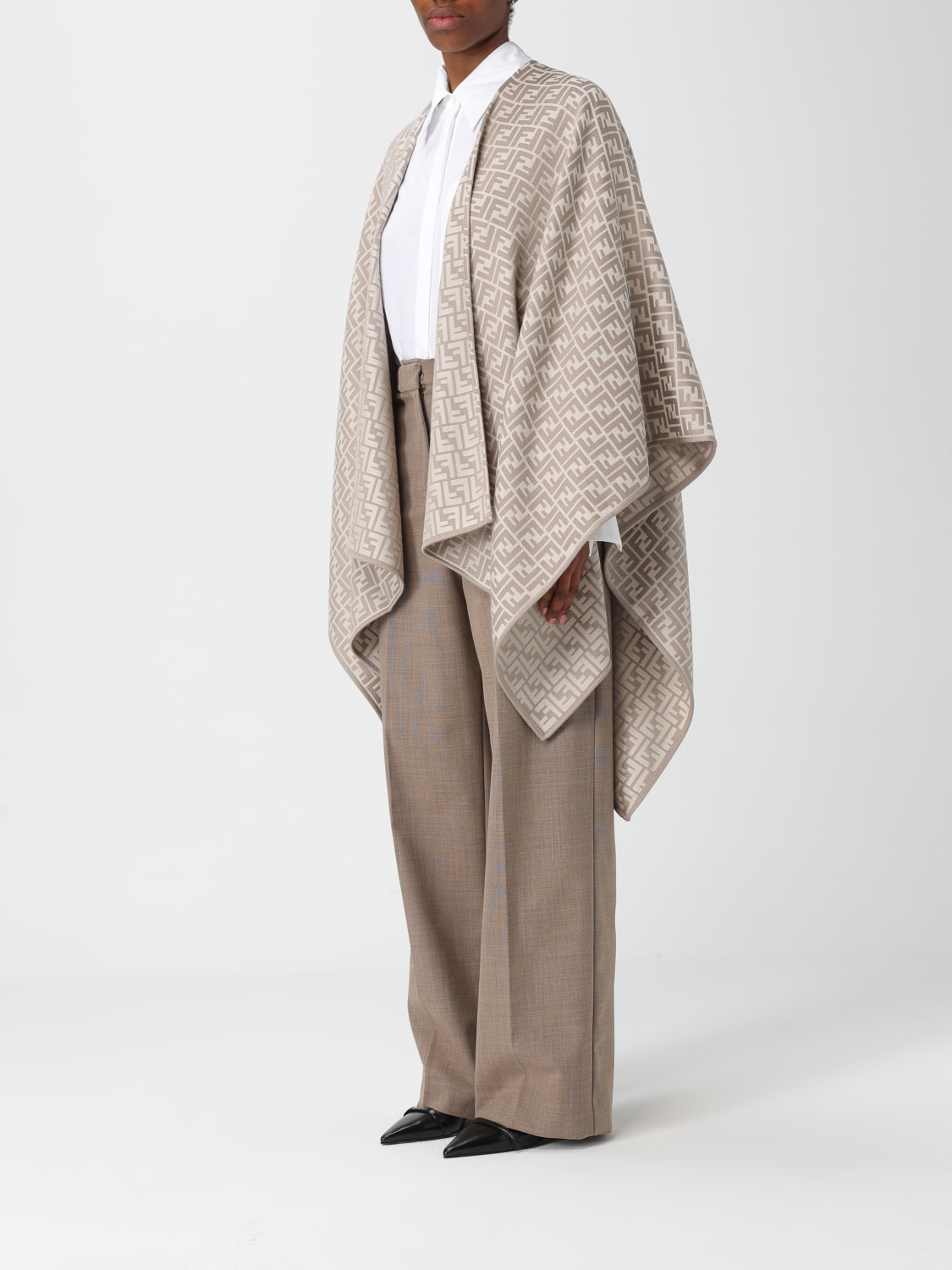 FENDI CAPE: Cape woman Fendi, Grey - Img 4