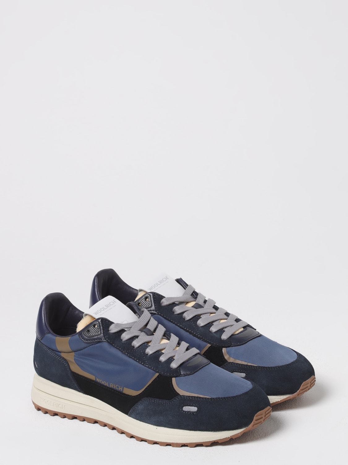 WOOLRICH SNEAKERS: Sneakers Retro Woolrich in camoscio e nylon , Blue - Img 2