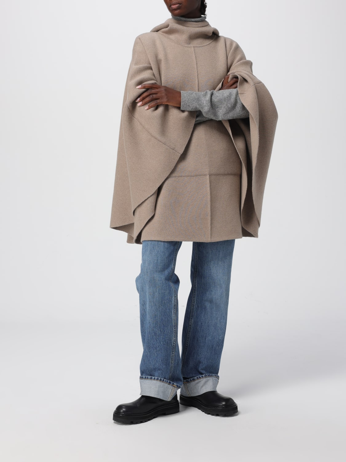 BOTTEGA VENETA COAT: Coat woman Bottega Veneta, Beige - Img 2