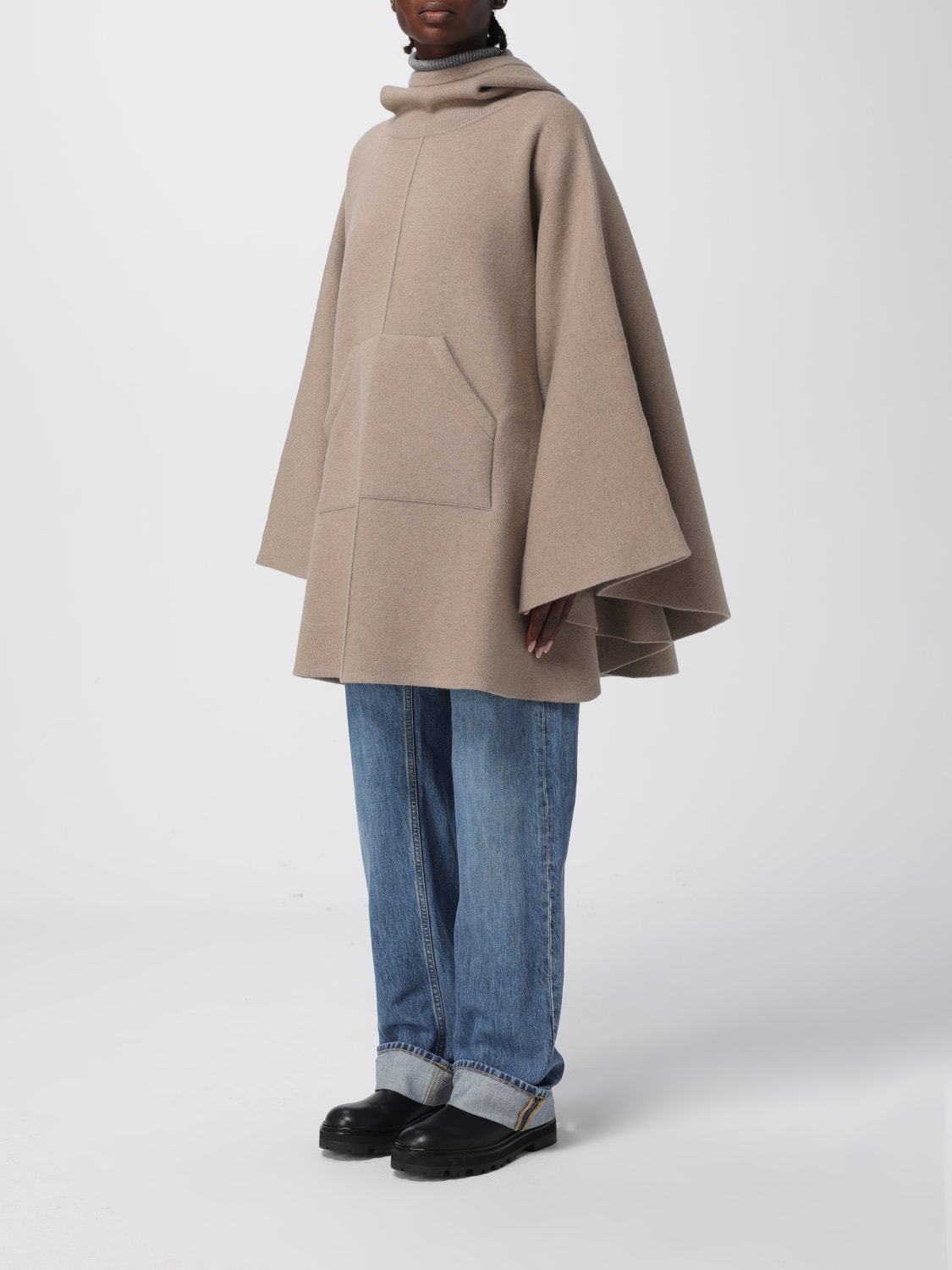 BOTTEGA VENETA COAT: Coat woman Bottega Veneta, Beige - Img 4