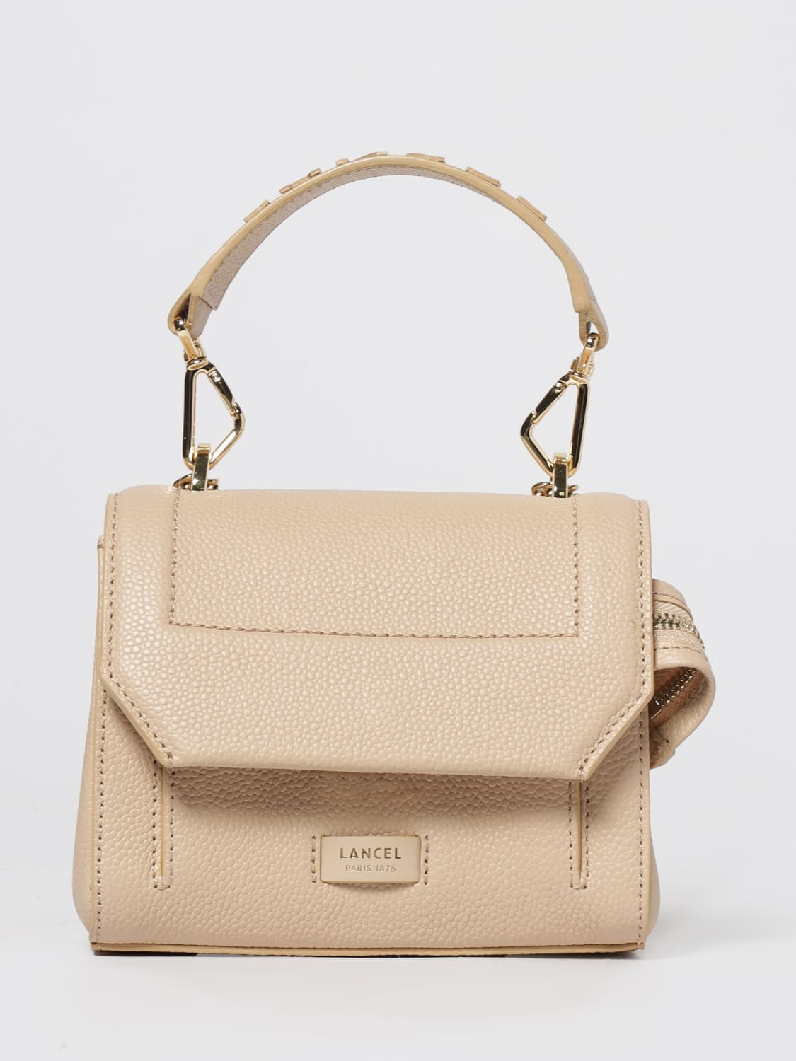 LANCEL HANDBAG: Shoulder bag woman Lancel, Beige - Img 1