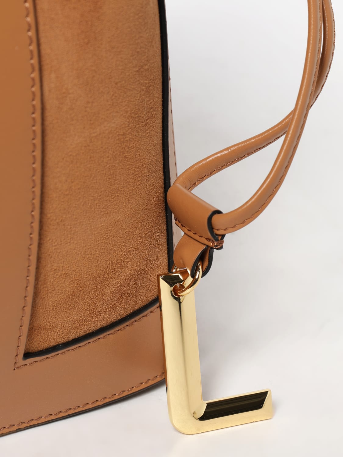 LANCEL BORSA A TRACOLLA: Borsa a secchiello Elles Lancel, Cammello - Img 3