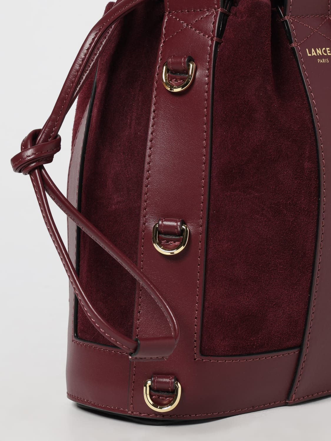LANCEL BORSA A TRACOLLA: Borsa a secchiello Elles Lancel, Bordeaux - Img 3