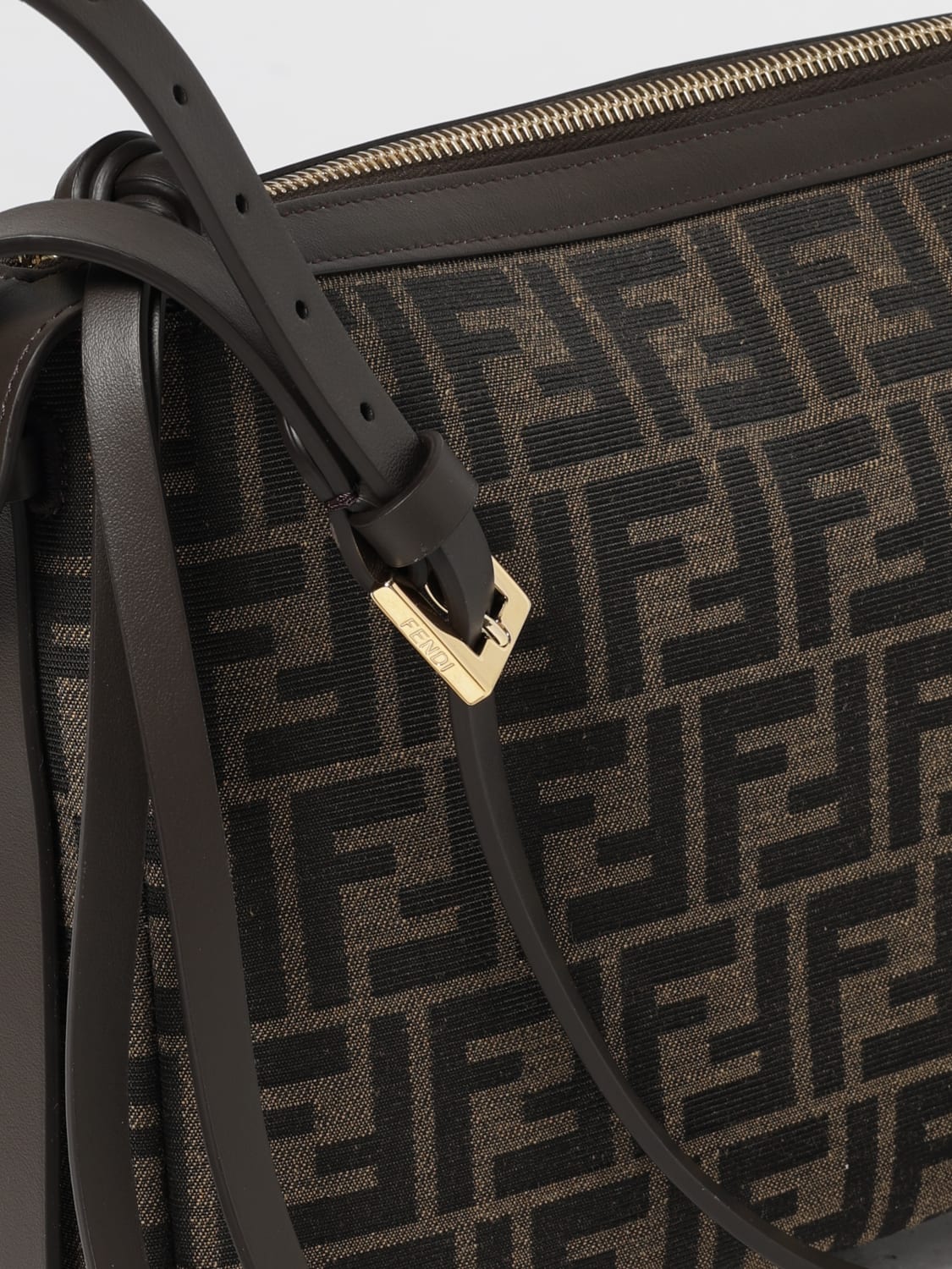 FENDI CROSSBODY BAG: Shoulder bag woman Fendi, Tobacco - Img 4