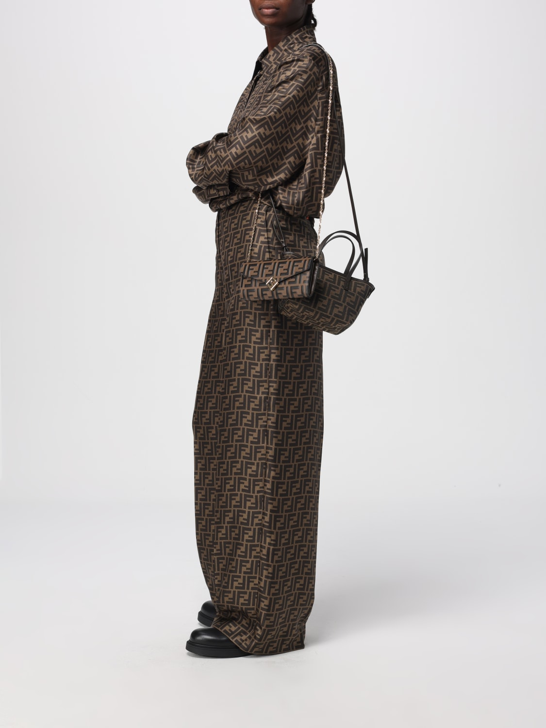 FENDI MINI BAG: Shoulder bag woman Fendi, Tobacco - Img 2