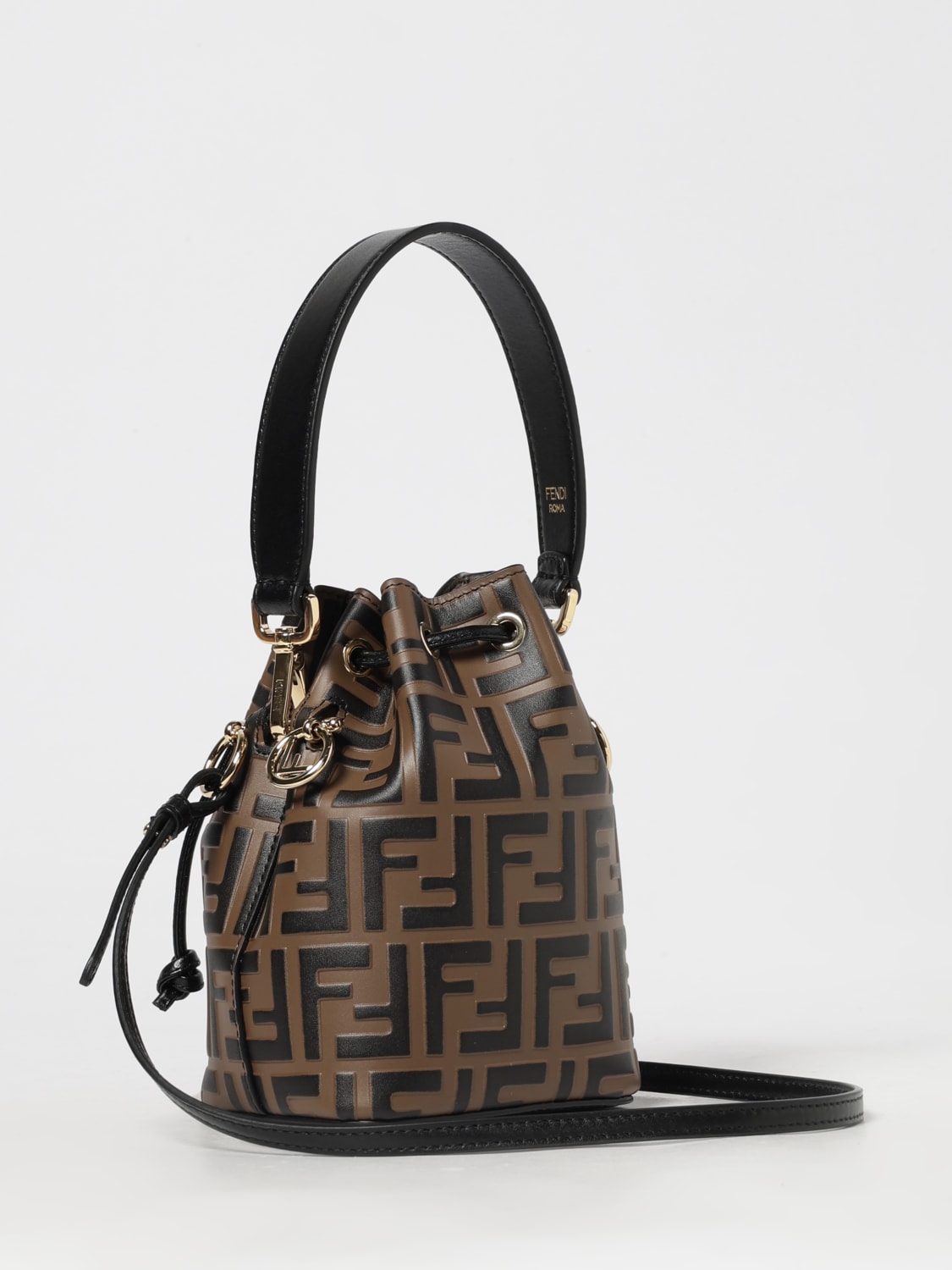 FENDI MINI BAG: Shoulder bag woman Fendi, Tobacco - Img 3