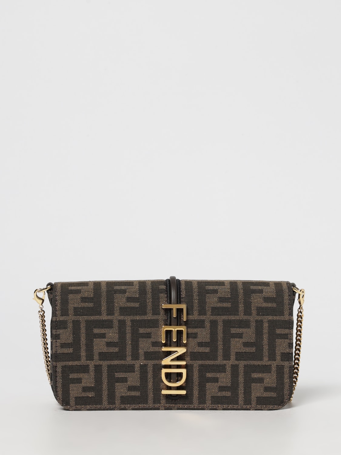 FENDI MINI BAG: Shoulder bag woman Fendi, Tobacco - Img 1
