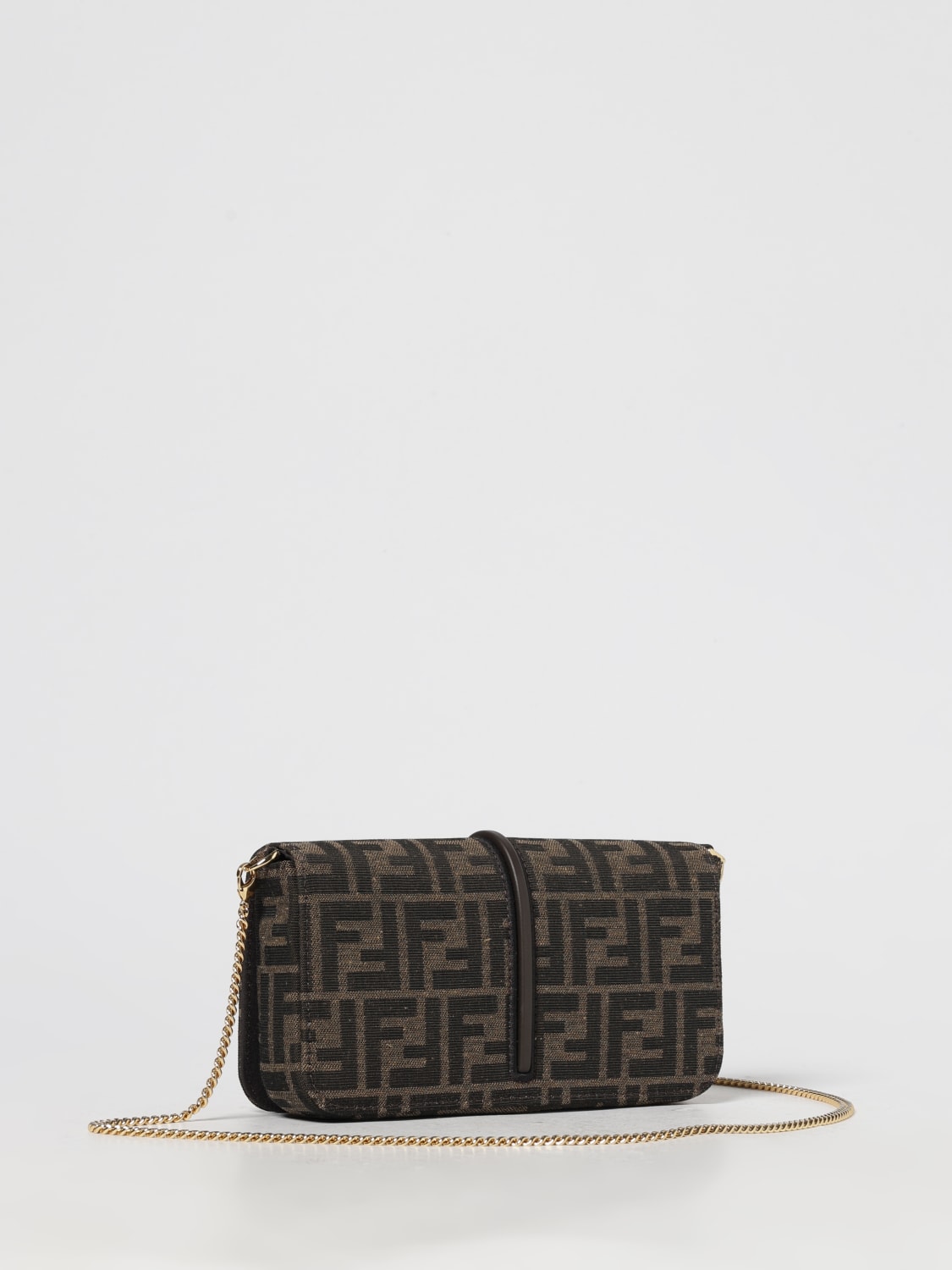 FENDI MINI BAG: Shoulder bag woman Fendi, Tobacco - Img 3