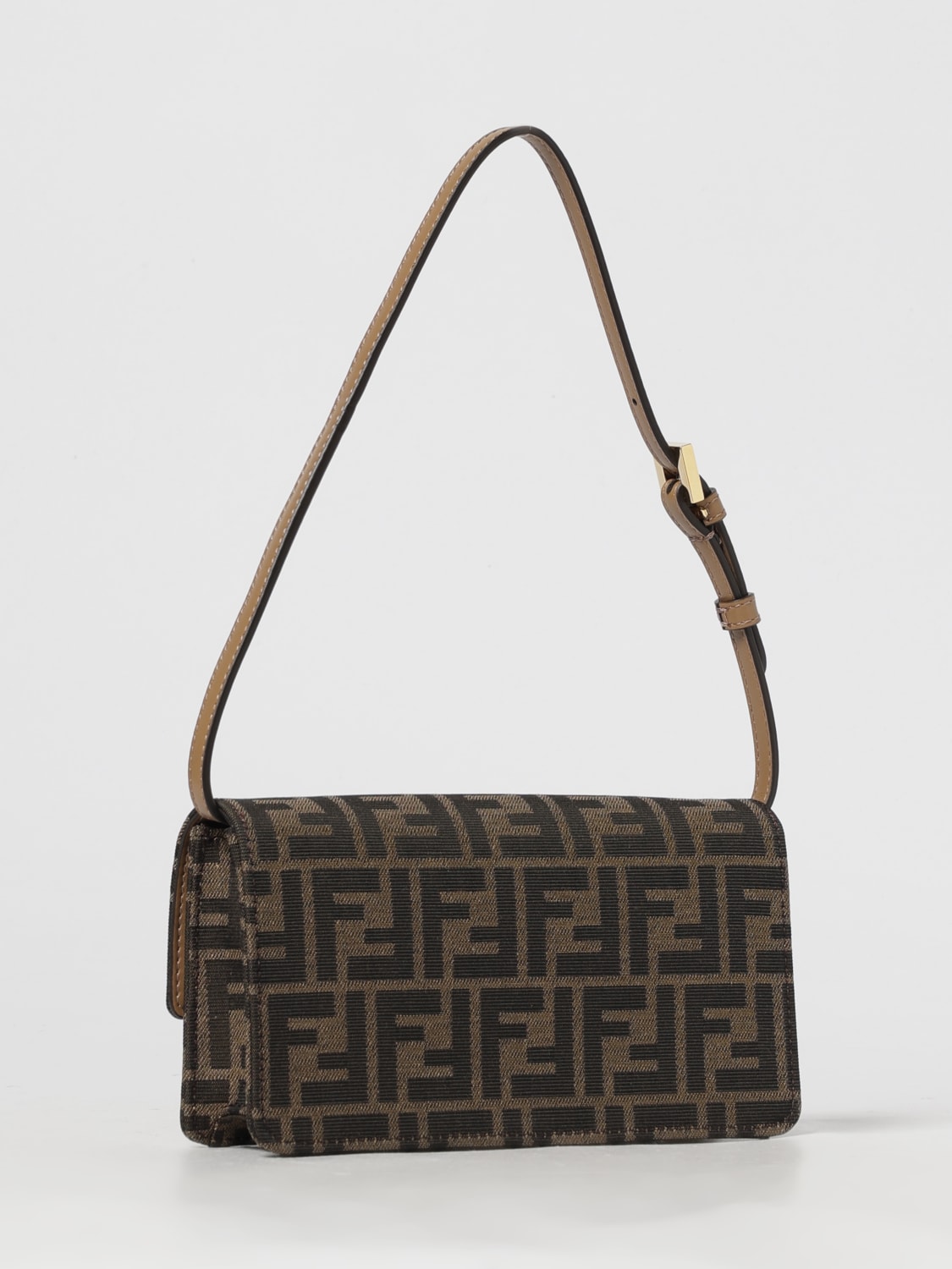 FENDI MINI BAG: Shoulder bag woman Fendi, Tobacco - Img 3