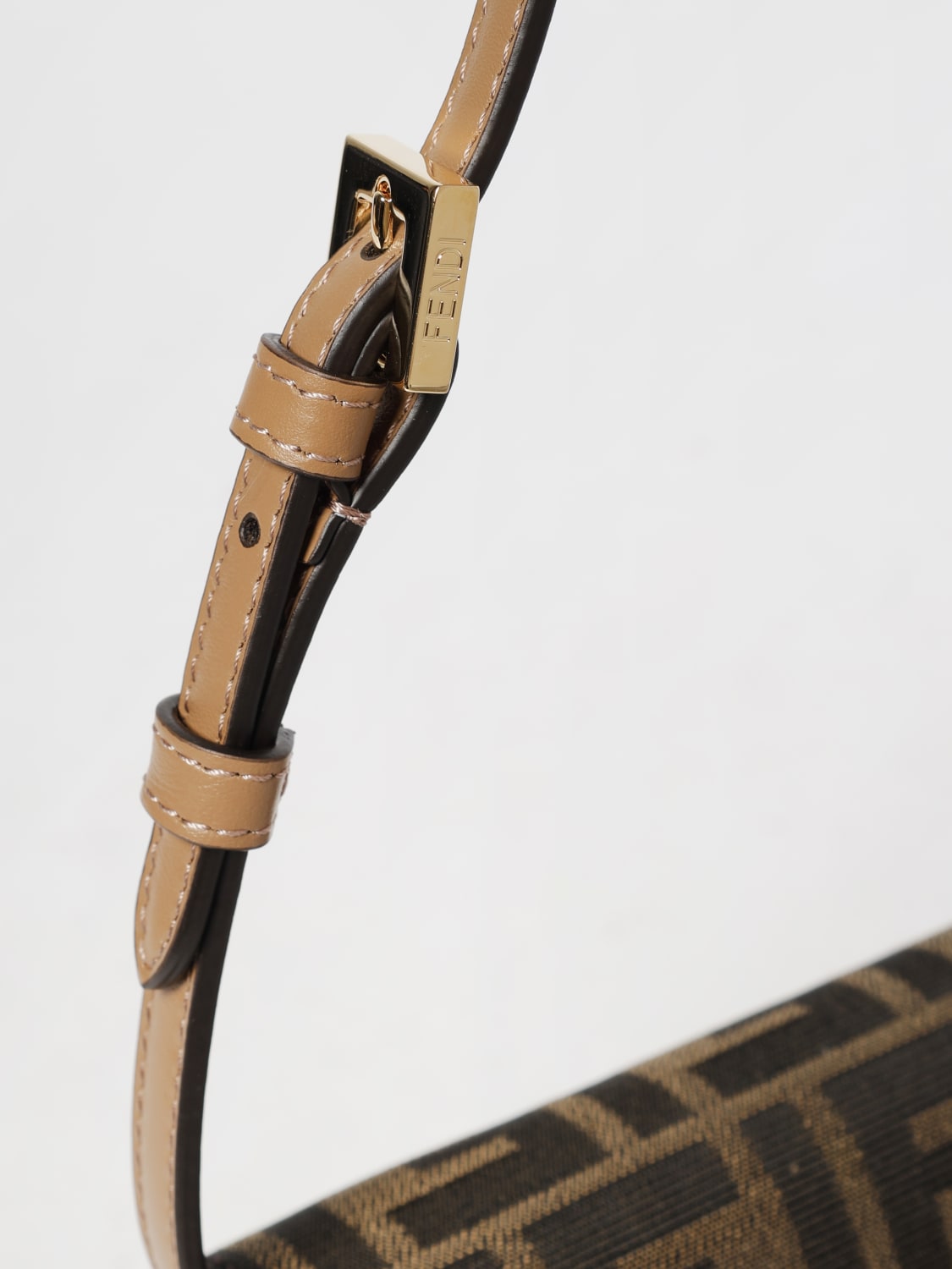 FENDI MINI BAG: Shoulder bag woman Fendi, Tobacco - Img 4