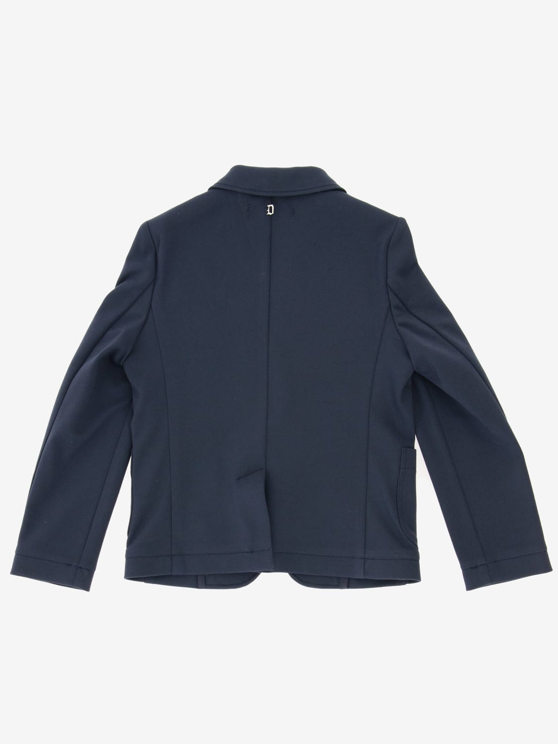 DONDUP KIDS BLAZER: Single-breasted Dondup blazer with patch pockets, Blue - Img 2