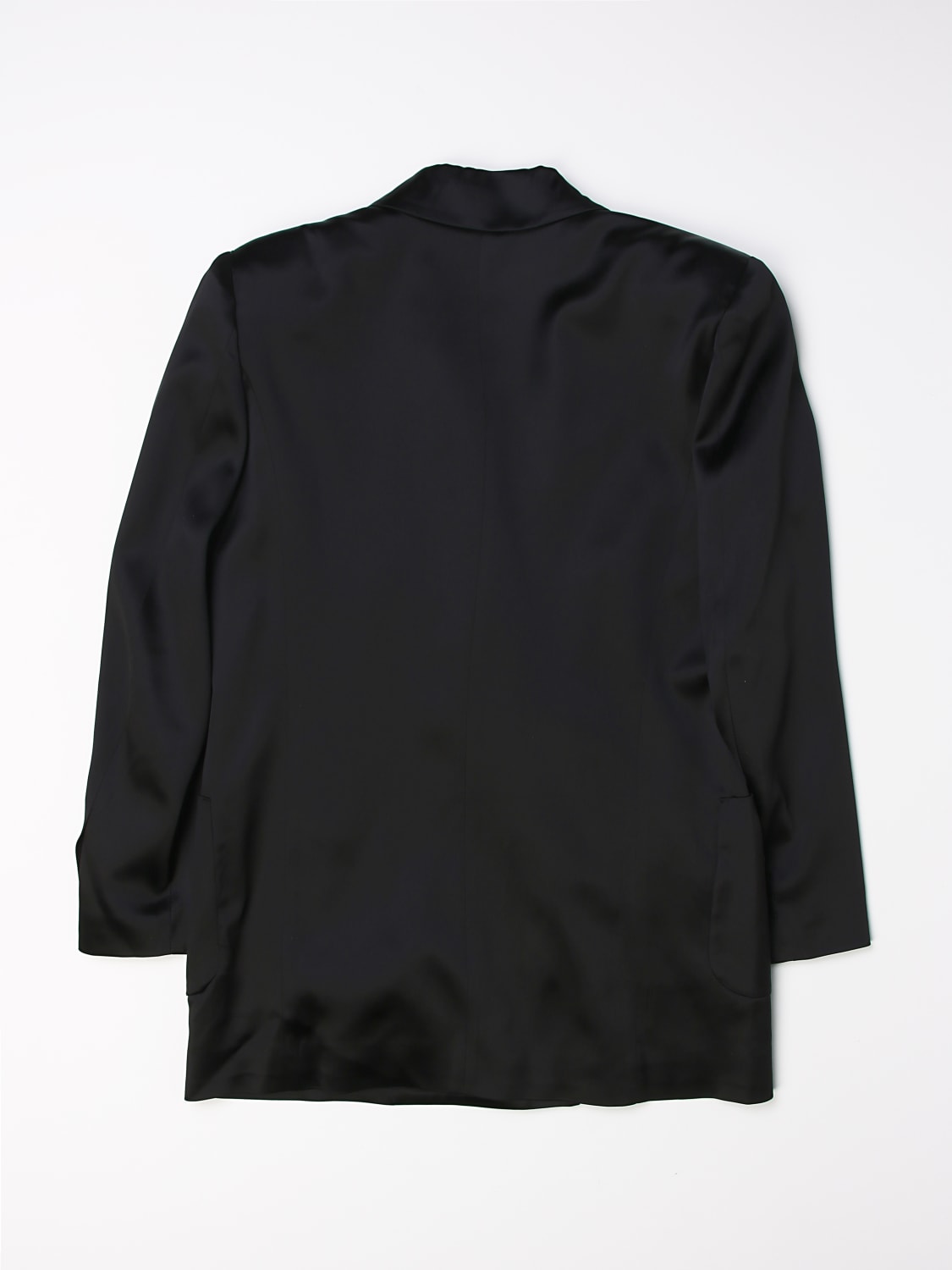 BALMAIN JACKET: Balmain basic double-breasted coat, Black - Img 2