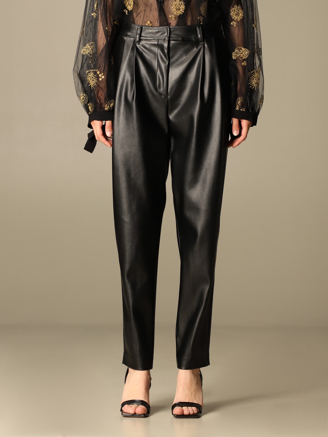 ERMANNO FIRENZE PANTS: Ermanno Ermanno Scervino high-waisted pants, Black - Img 1