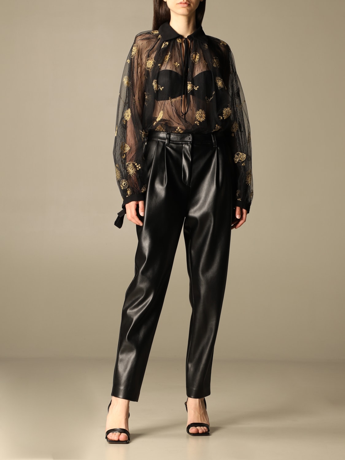 ERMANNO FIRENZE PANTS: Ermanno Ermanno Scervino high-waisted pants, Black - Img 2