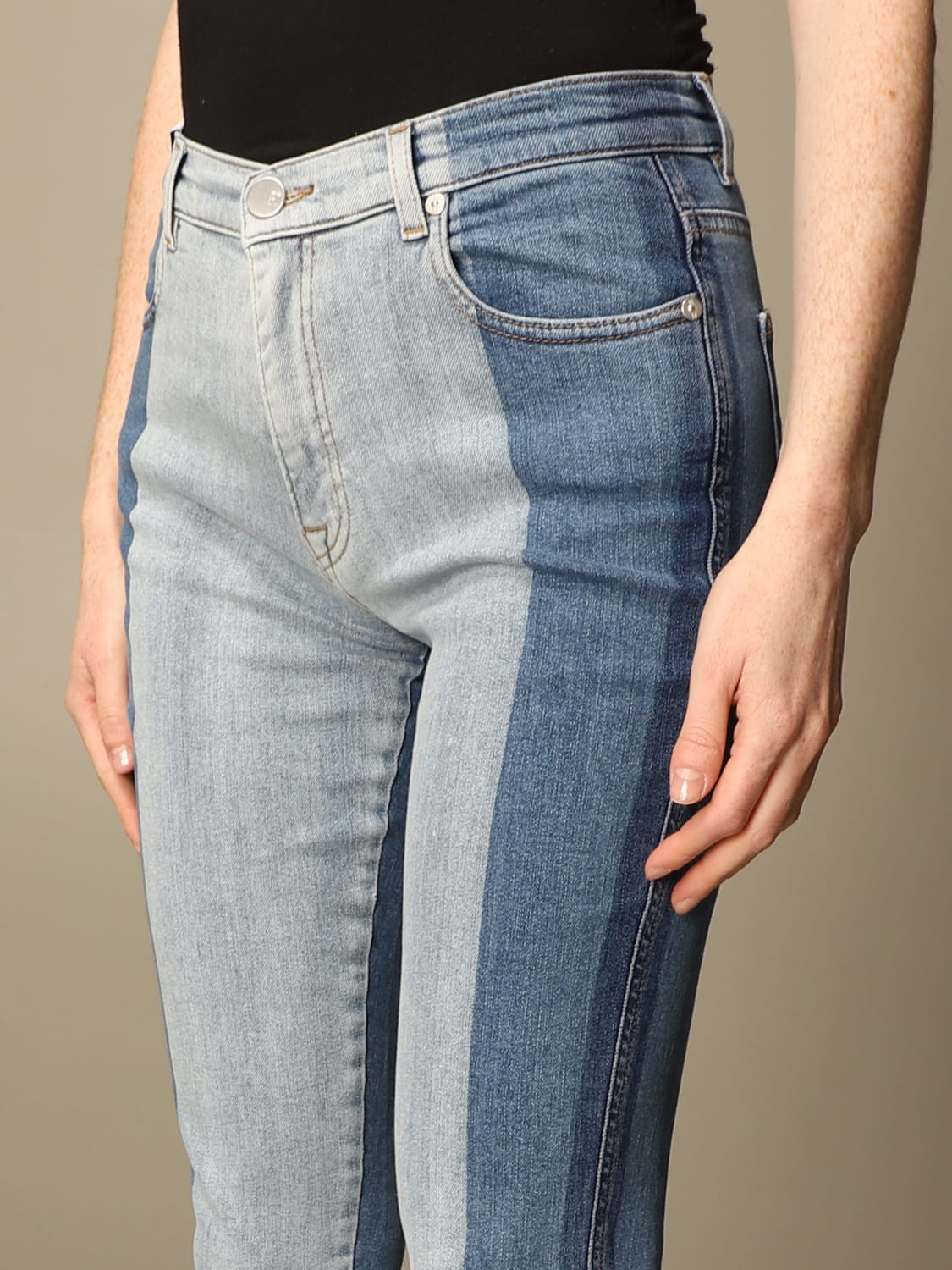 デニム・ジーパン PT TORINO Woman Jeans Gnawed Blue C1VJMYZ20DENCA44 PT TORINO: Pt jeans in two-tone denim - Gnawed Blue | Pt