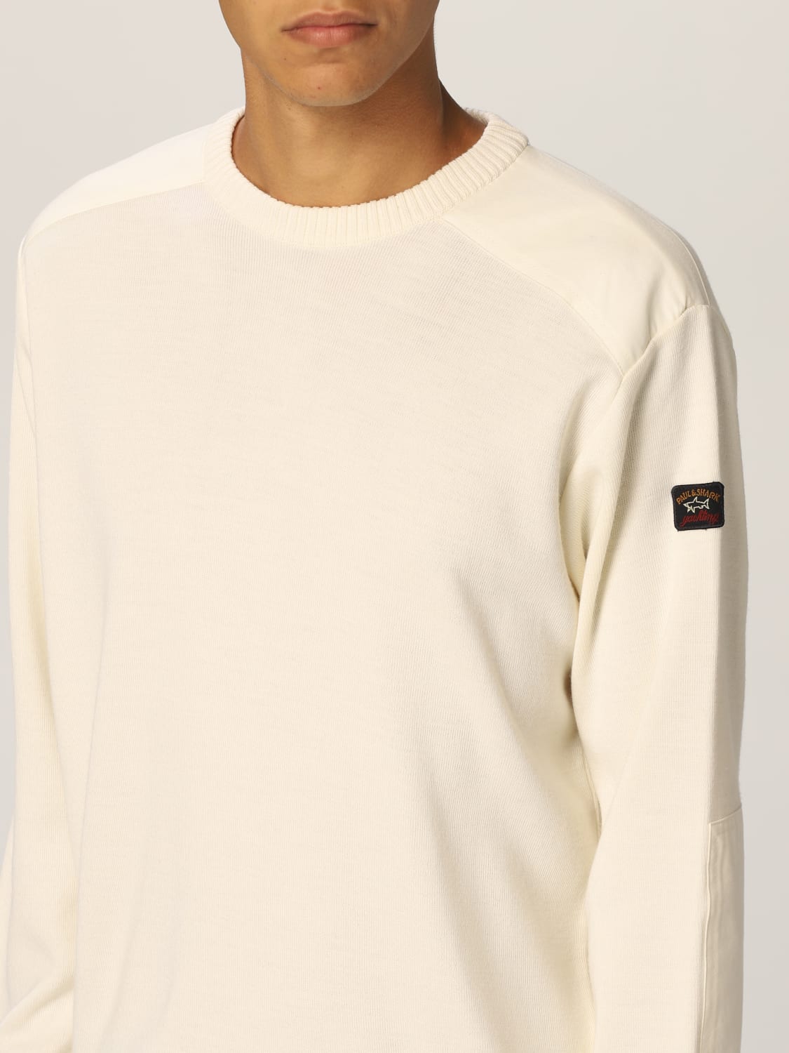 Paul Shark Outlet Sweater men White Paul Shark sweater C0P1026 online at GIGLIO.COM