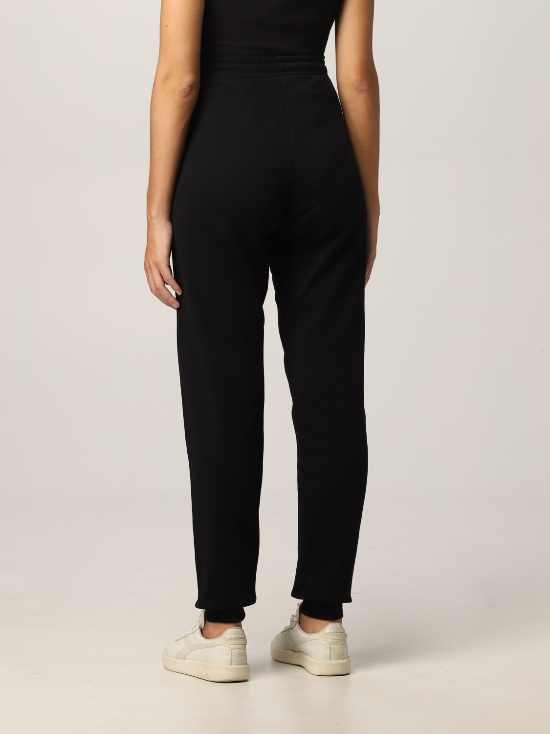 LOVE MOSCHINO PANTS: Love Moschino jogging pants with logo, Black - Img 2