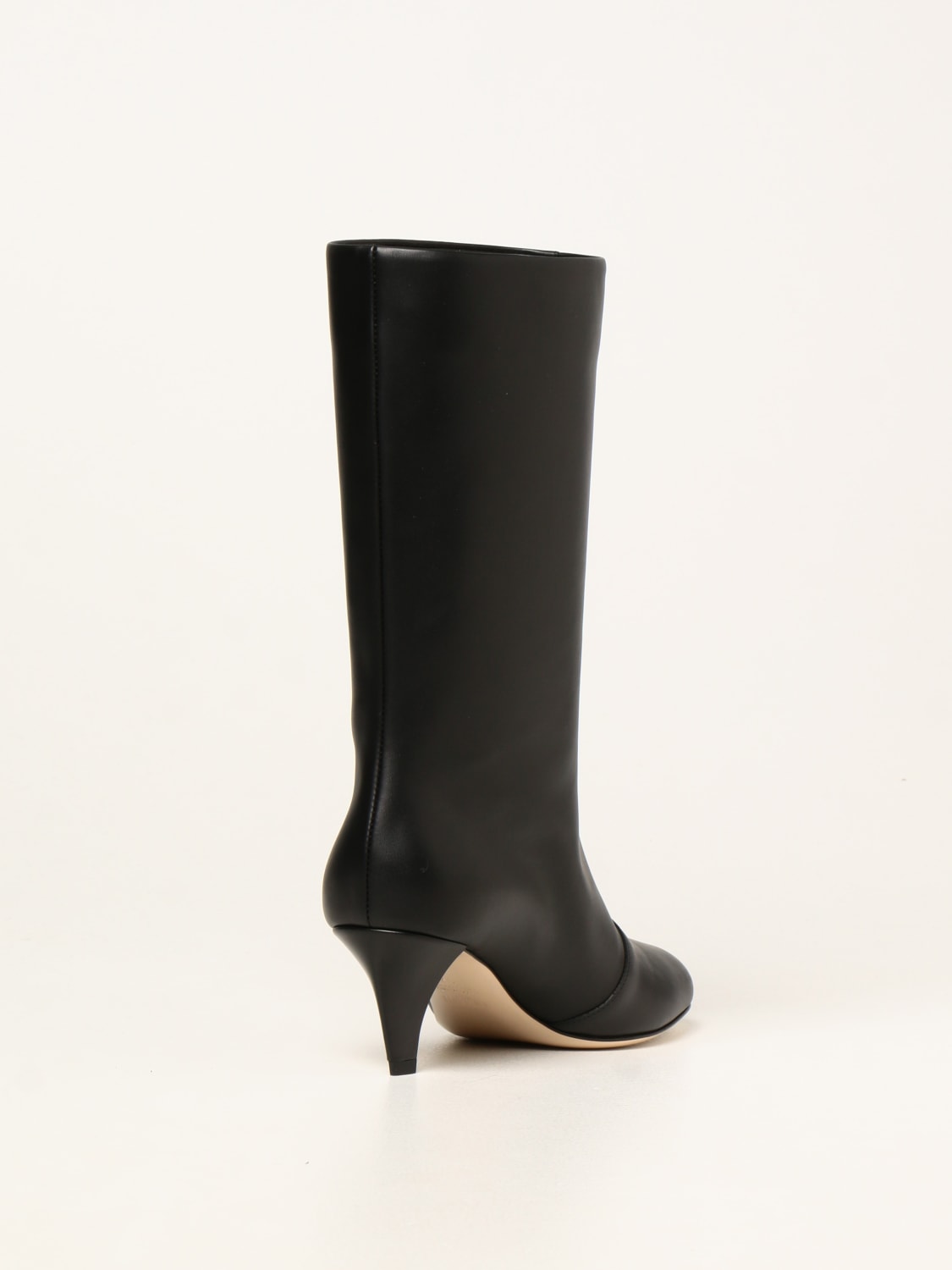 FENDI BOOTS: Fendi Karligraphy boots in leather, Black - Img 3