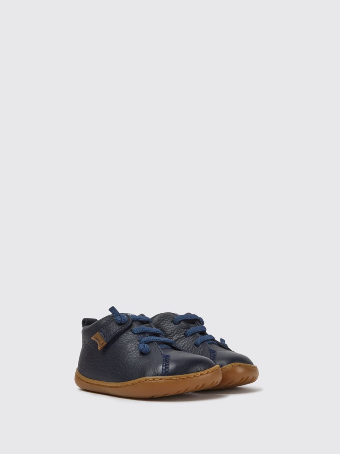 CAMPER SNEAKERS: Peu sneakers in calfskin, Blue - Img 2