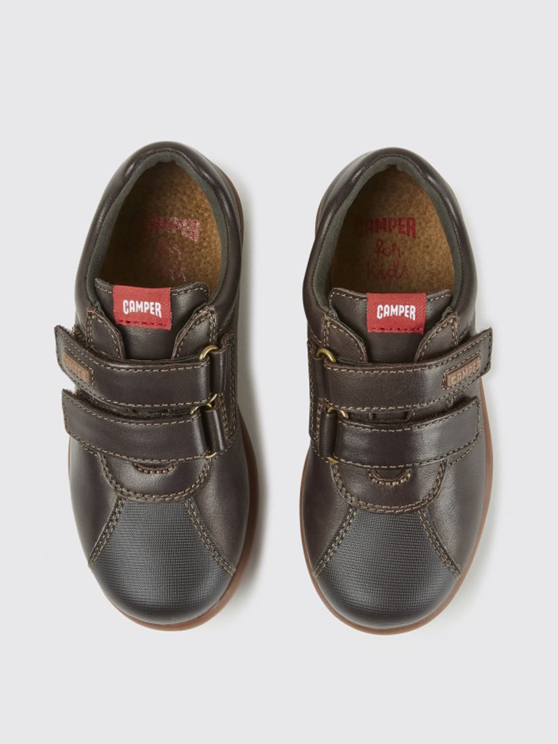 CAMPER SNEAKERS: Pelotas Camper sneakers in calfskin, Brown - Img 3