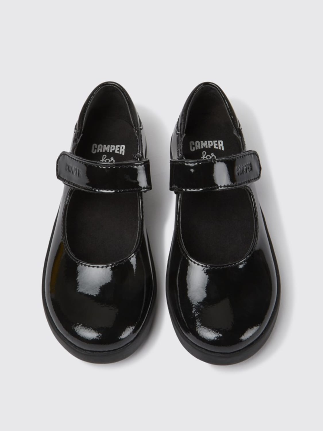 CAMPER SHOES: Spiral Comet Camper ballerina in patent calfskin, Black - Img 3