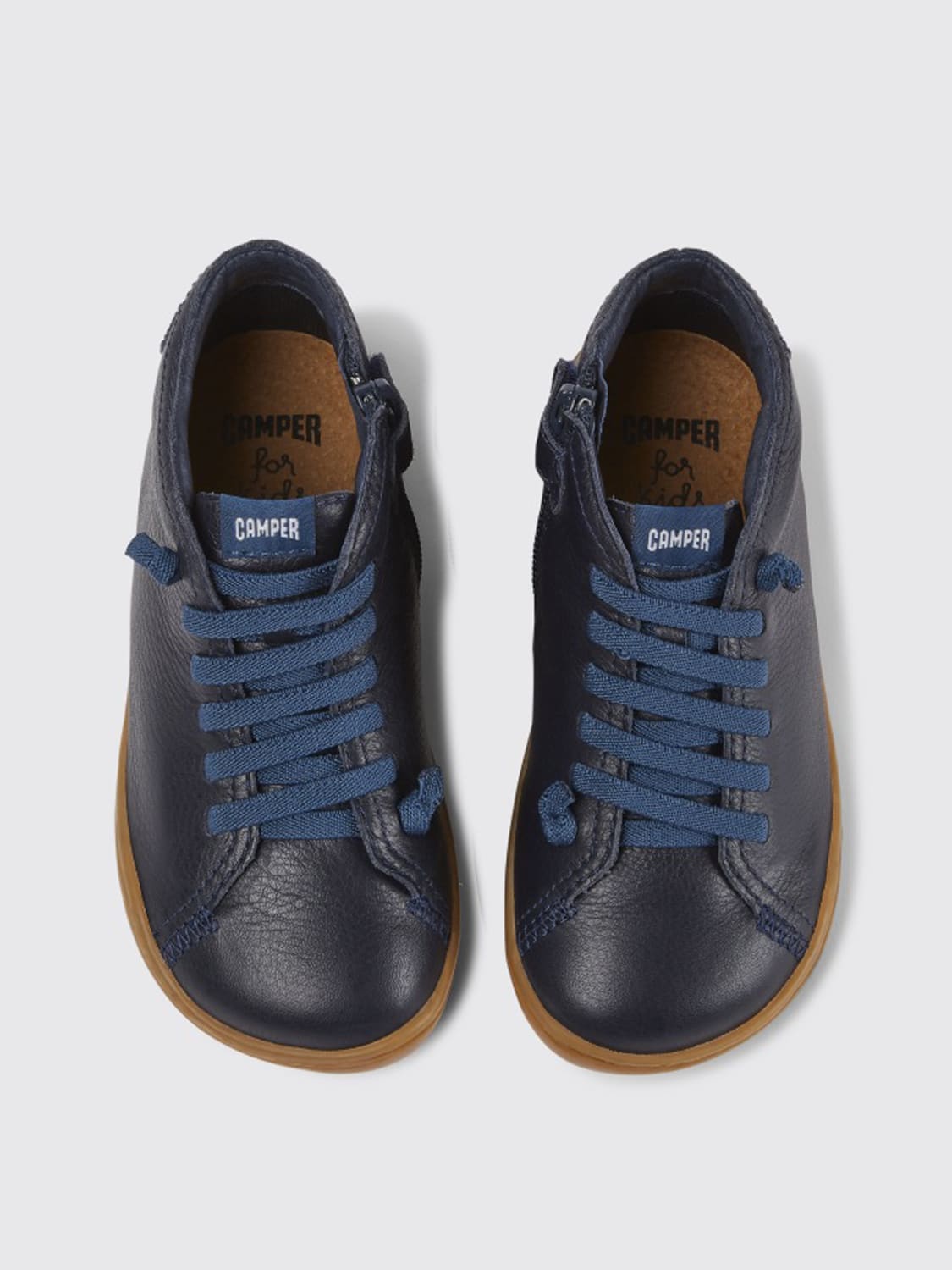 CAMPER SNEAKERS: Peu sneakers in calfskin, Blue - Img 3