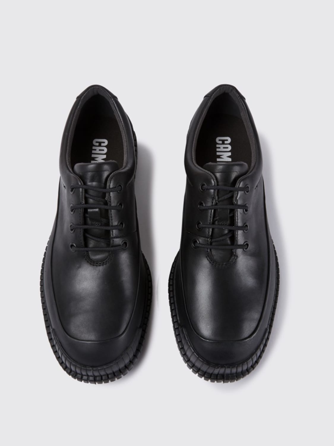 CAMPER BROGUE SHOES: Pix Camper lace-up shoe in calfskin, Black - Img 3