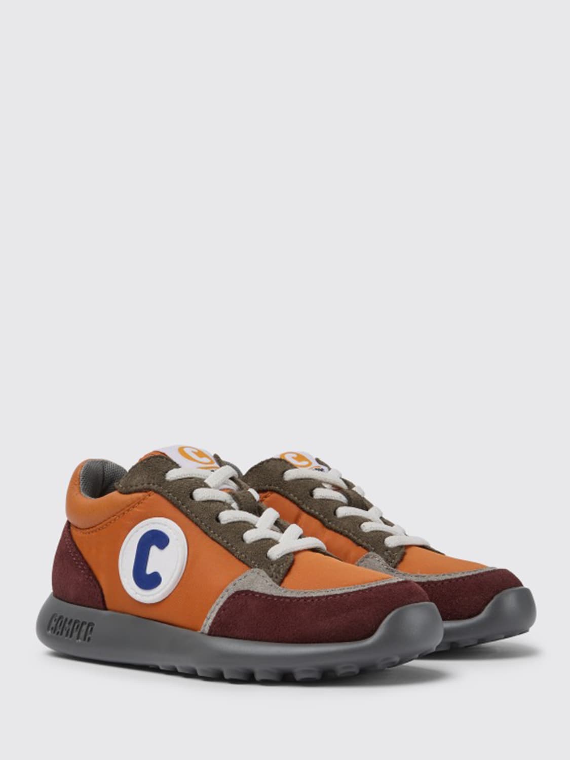 CAMPER SHOES: Driftie Camper sneakers in recycled PET and nubuck, Orange - Img 2