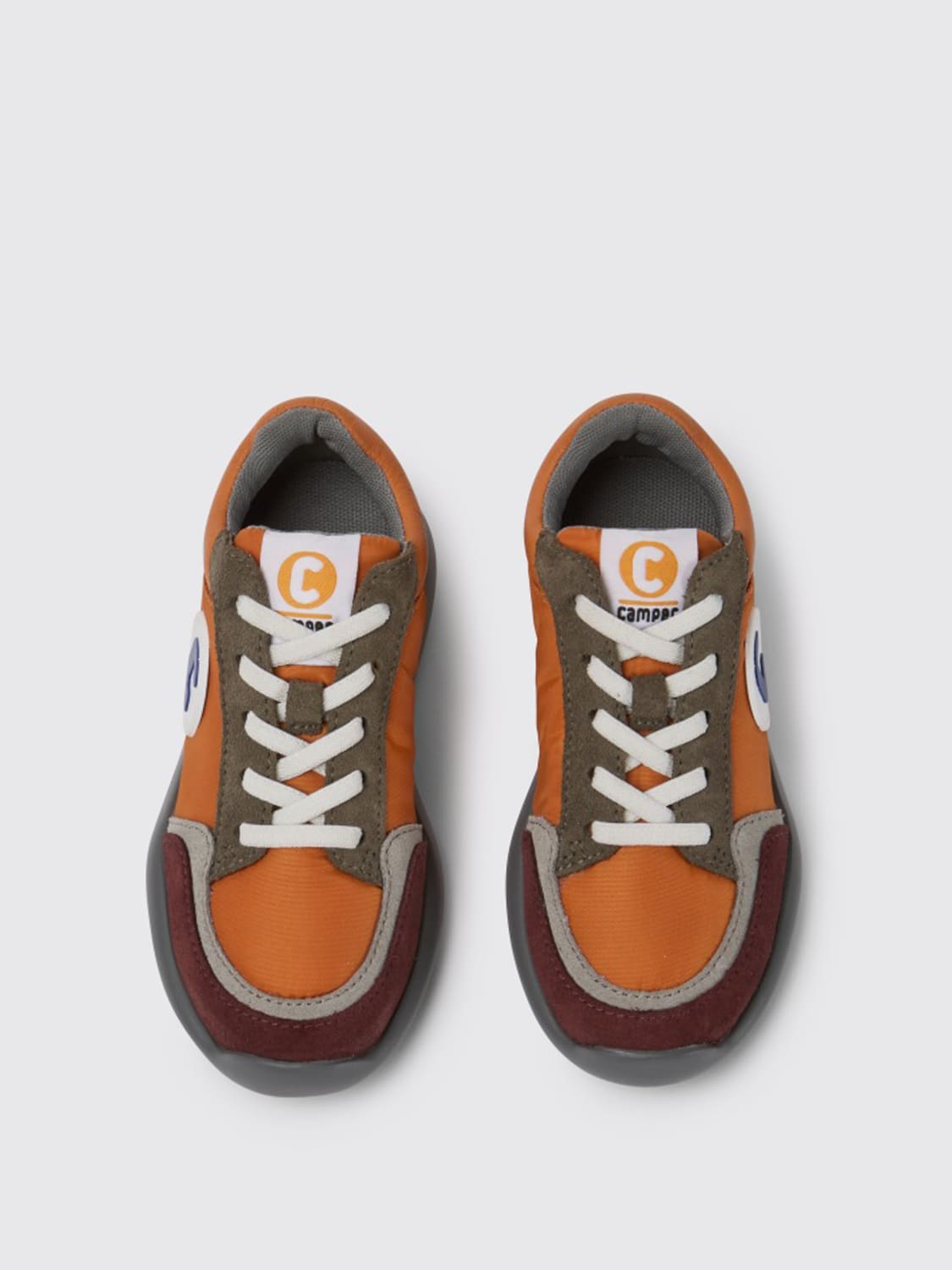 CAMPER SHOES: Driftie Camper sneakers in recycled PET and nubuck, Orange - Img 3