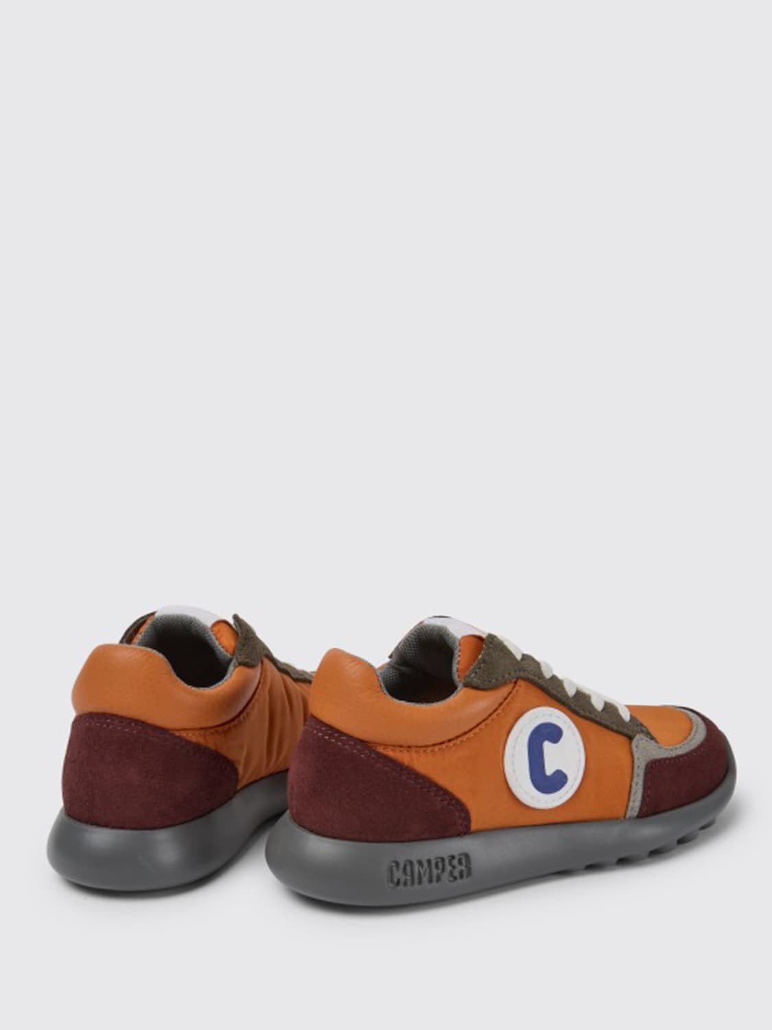 CAMPER SHOES: Driftie Camper sneakers in recycled PET and nubuck, Orange - Img 4