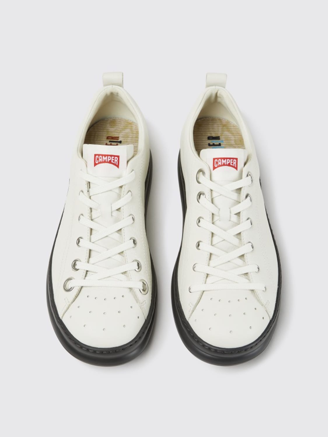 CAMPER SNEAKERS: Twins Camper sneakers in calfskin, White - Img 3