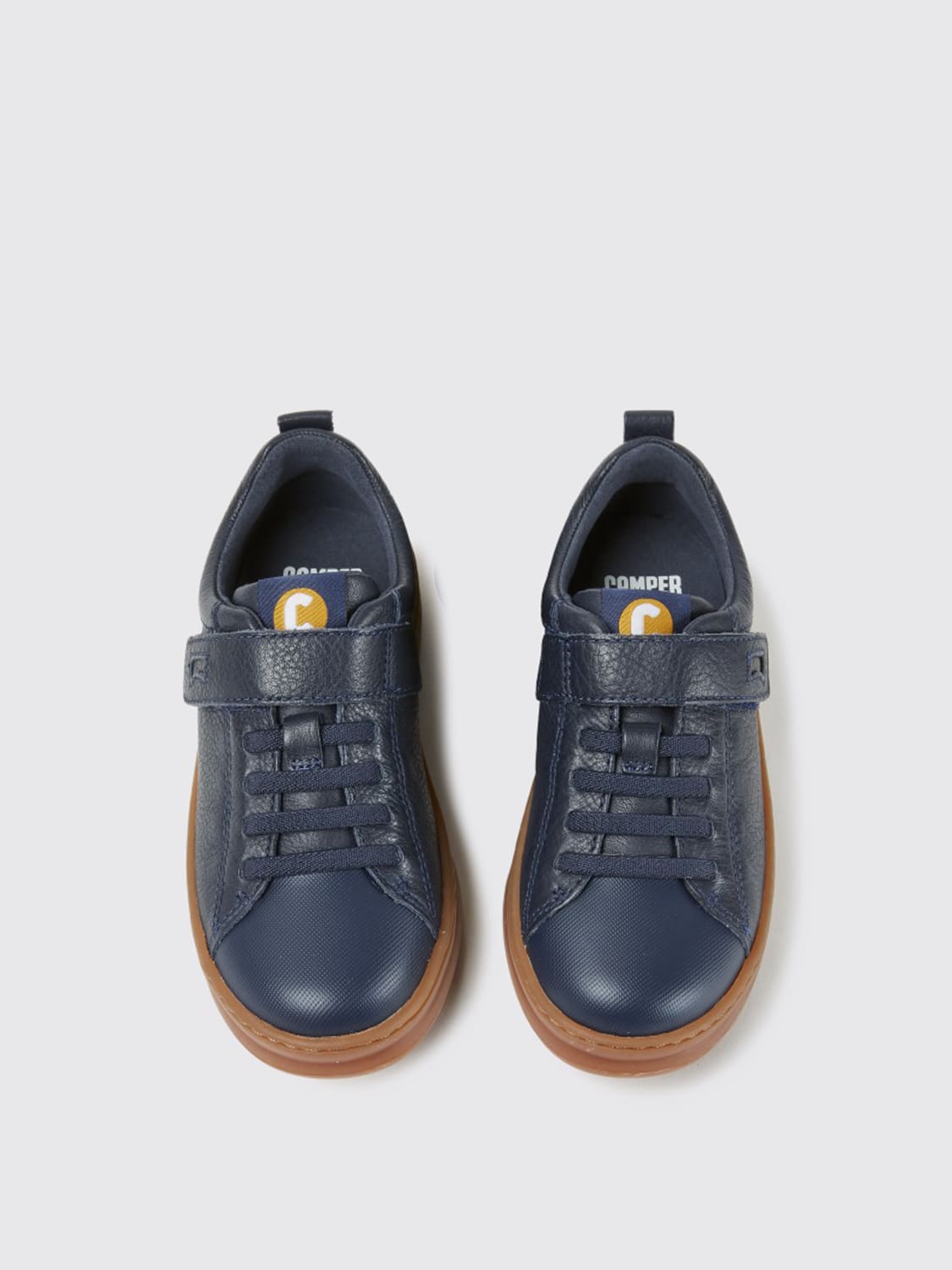 CAMPER SNEAKERS: Runner Up Camper sneakers in calfskin, Blue - Img 3