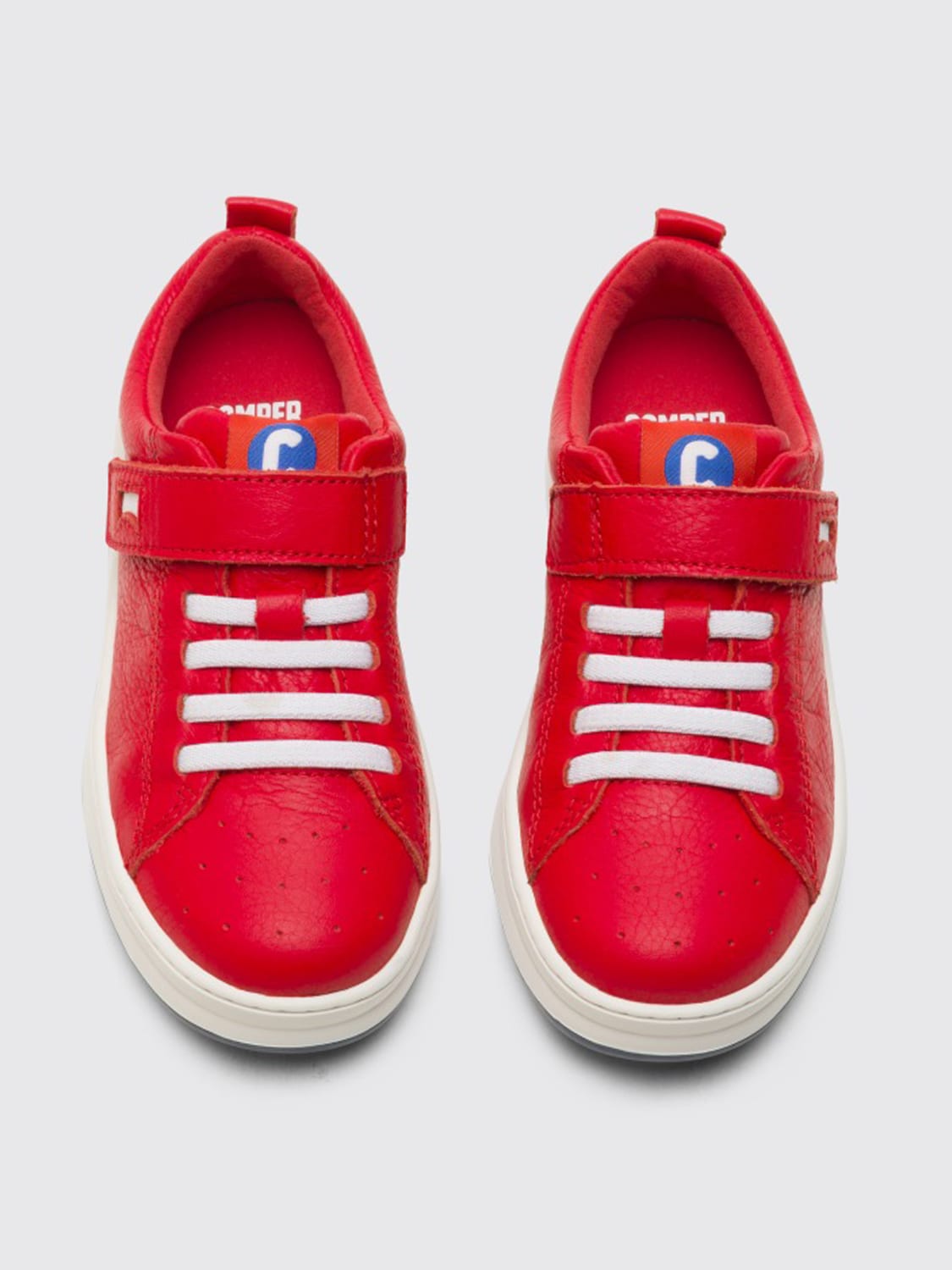 CAMPER SHOES: Runner Camper sneakers in calfskin, Red - Img 3