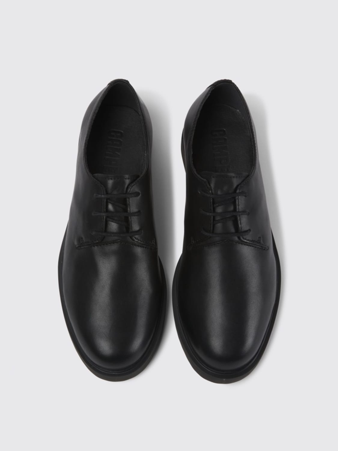 CAMPER OXFORD SHOE: Iman Camper derby shoes in leather, Black - Img 3