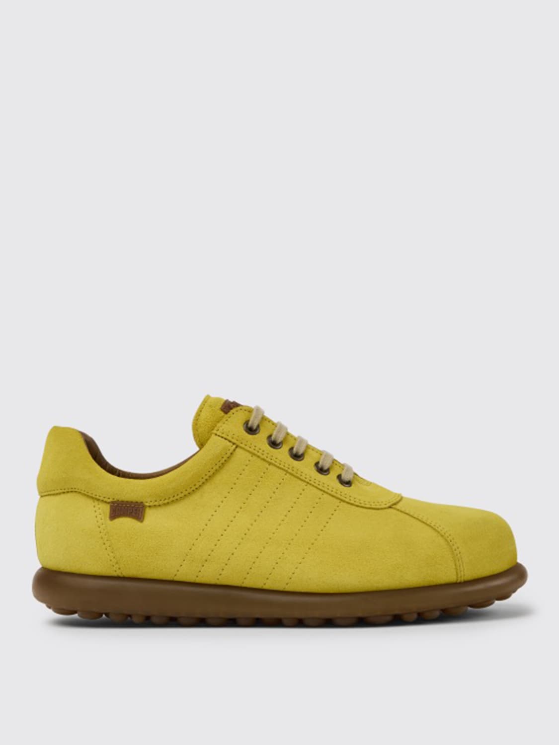 Camper Outlet Pelotas sneakers in nubuck Yellow Camper sneakers 16002 301 PELOTAS online at GIGLIO.COM