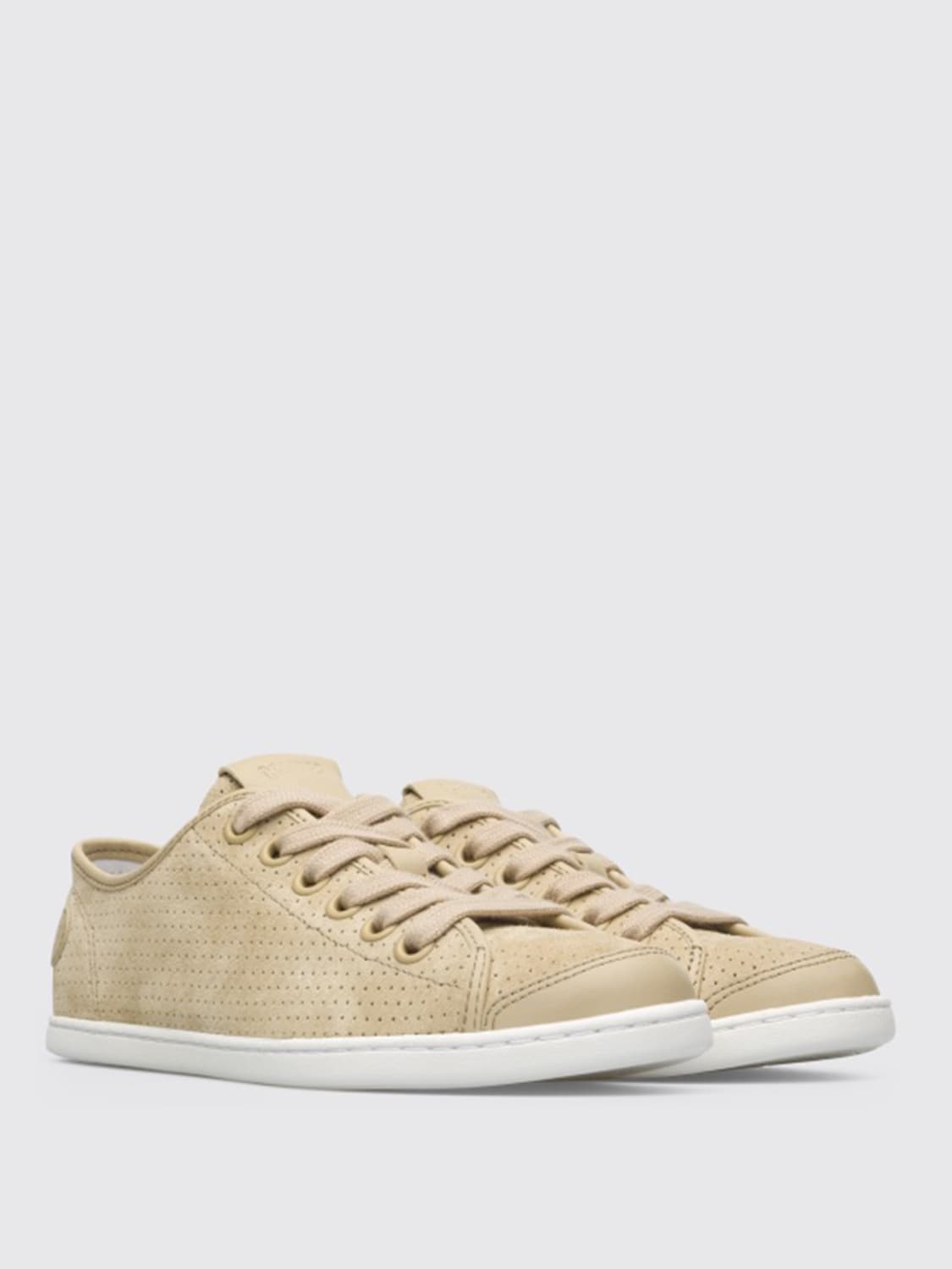 CAMPER SNEAKERS: Sneakers Uno Camper in nabuk traforato, Beige - Img 2