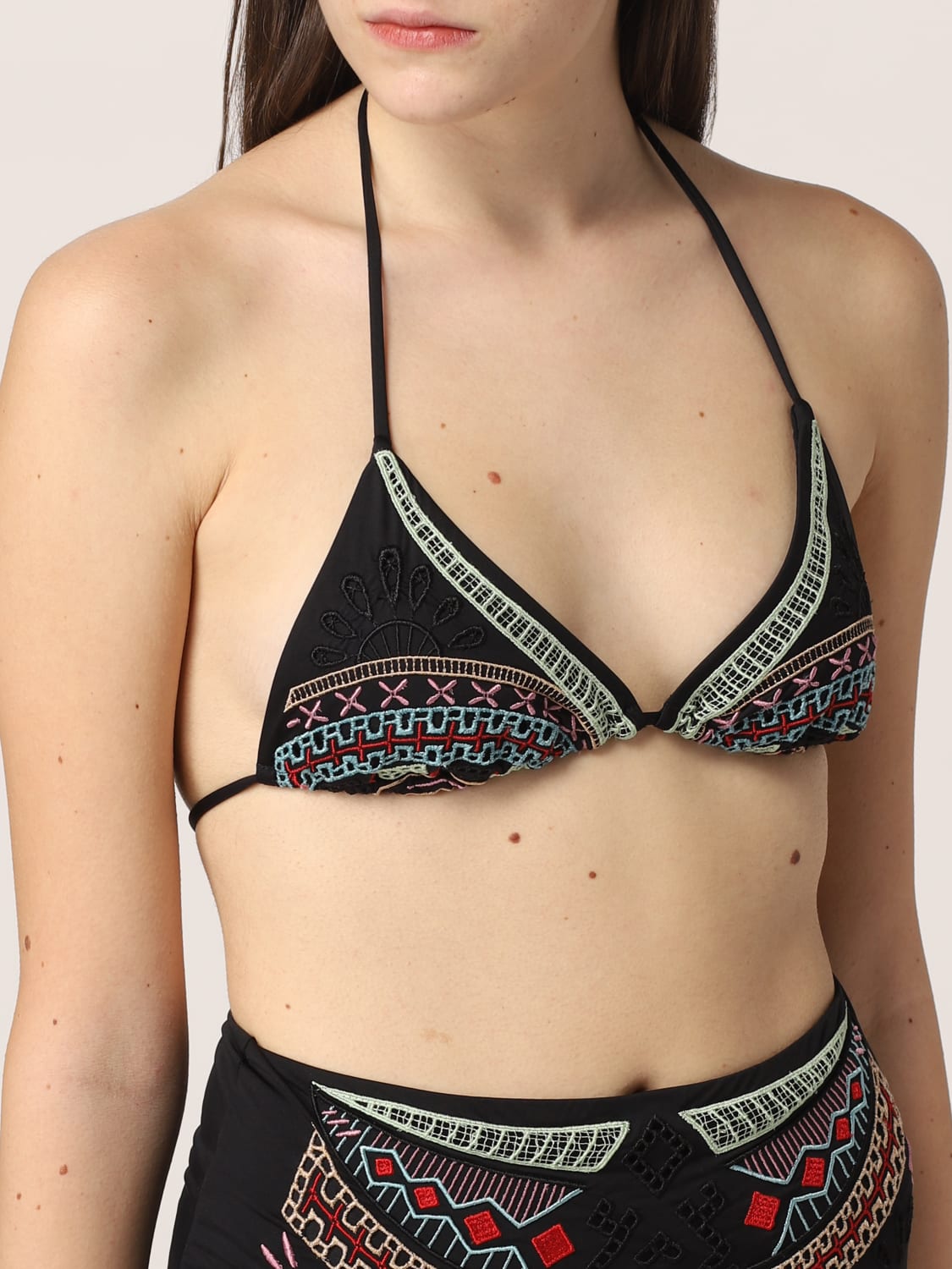 ERMANNO SCERVINO SWIMSUIT: Ermanno Scervino bikini bottoms with contrasting embroidery, Multicolor - Img 5