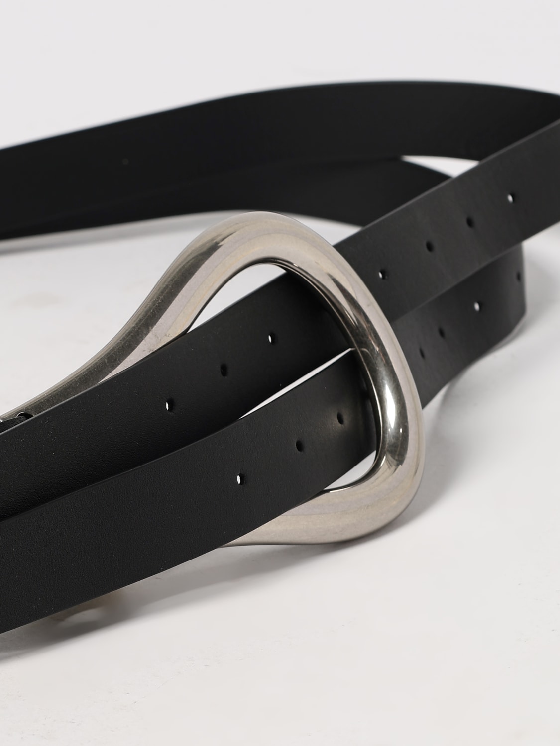 BOTTEGA VENETA BELT: Bottega Veneta Horsebit leather belt, Multicolor - Img 2