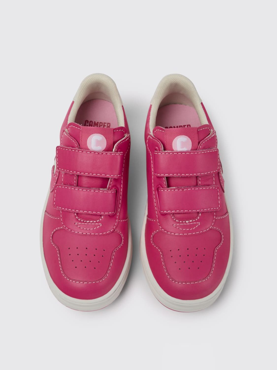 CAMPER SHOES: Runner Camper sneakers in leather, Pink - Img 3