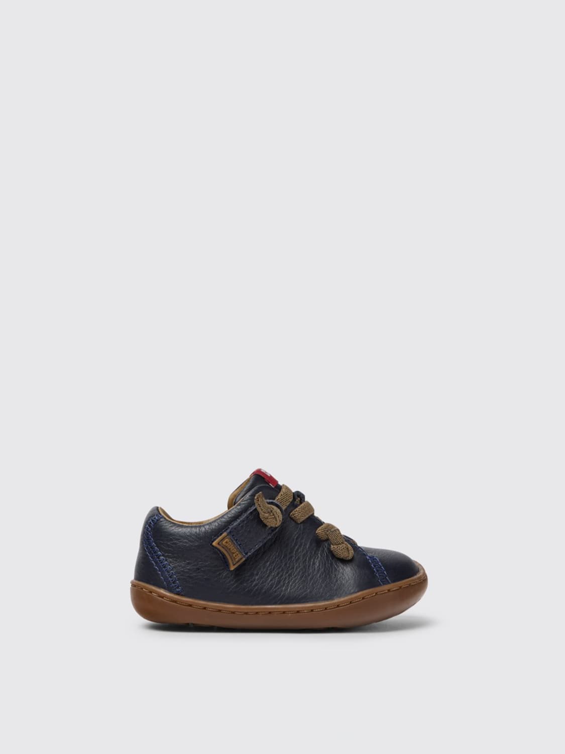 CAMPER SHOES: Peu Camper sneakers in calfskin, Blue - Img 1