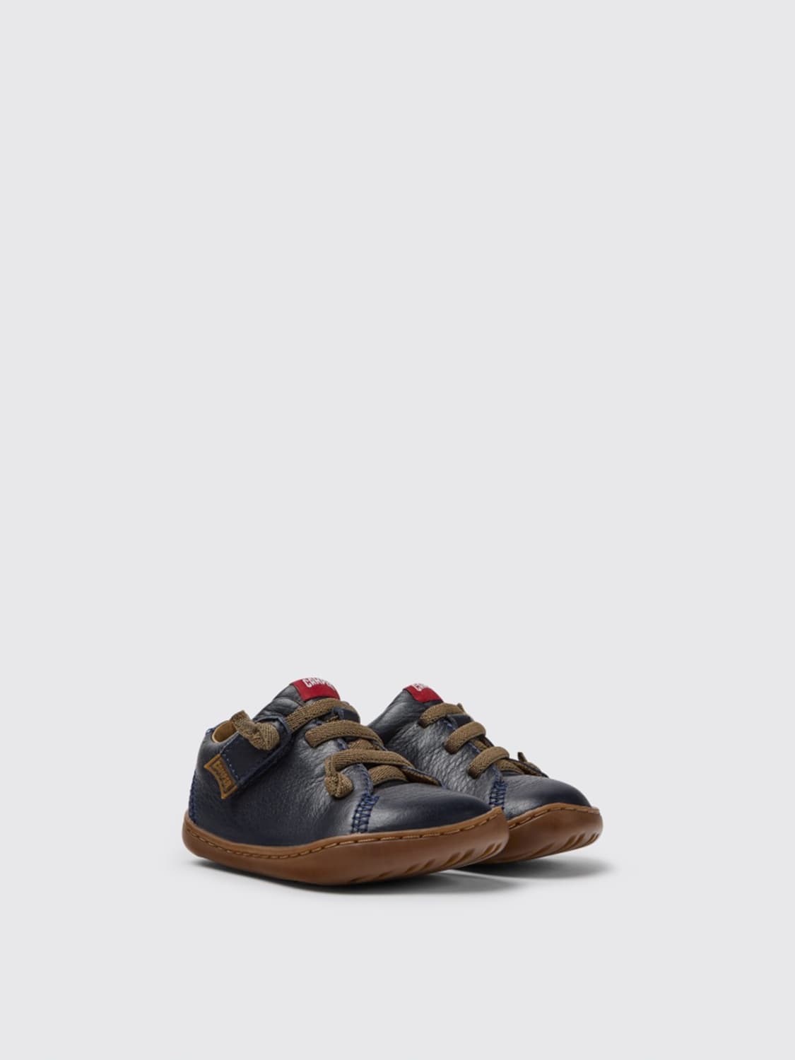 CAMPER SHOES: Peu Camper sneakers in calfskin, Blue - Img 2