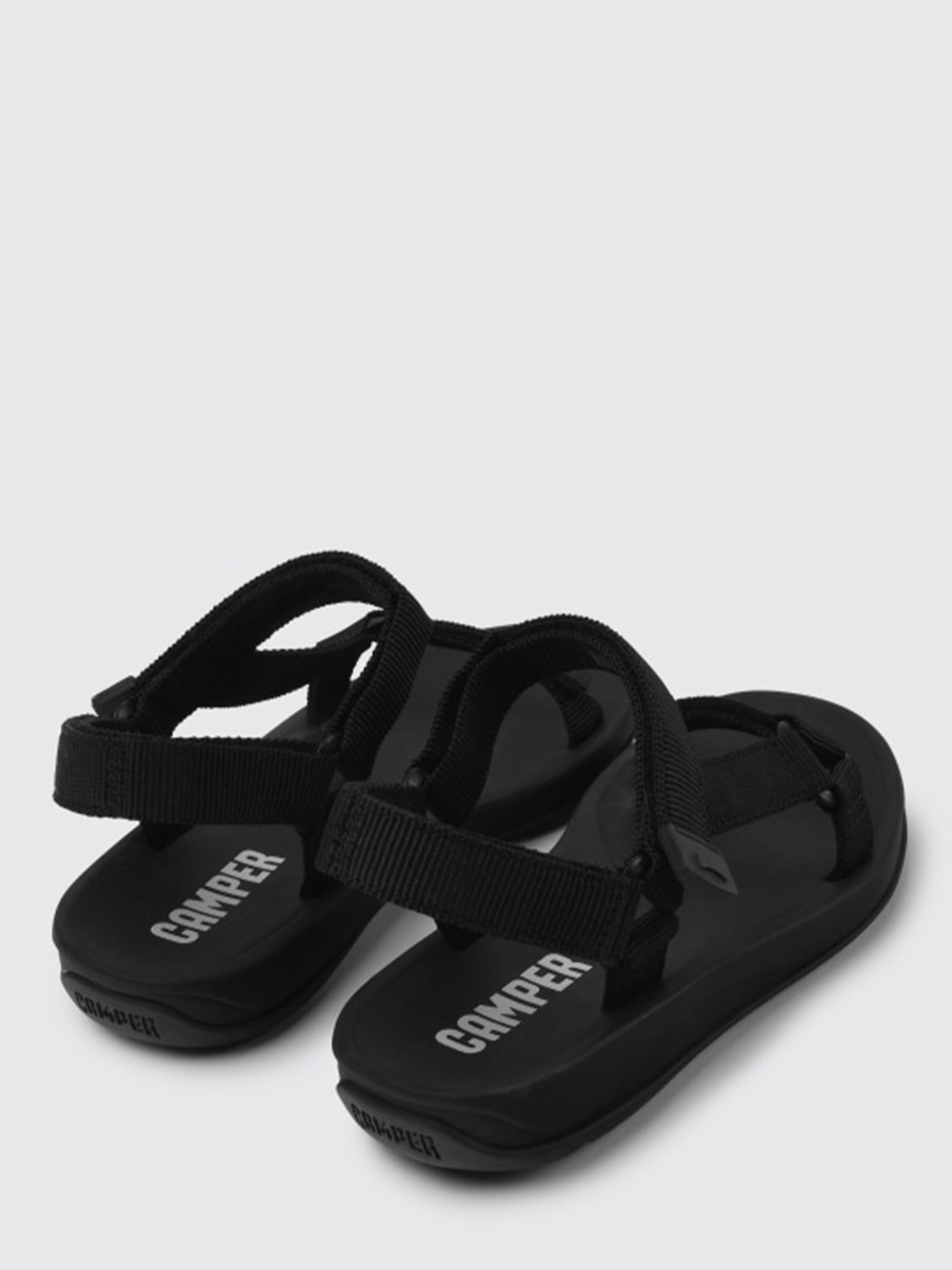 CAMPER FLAT SANDALS: Match Camper sandals in recycled PET, Black - Img 3