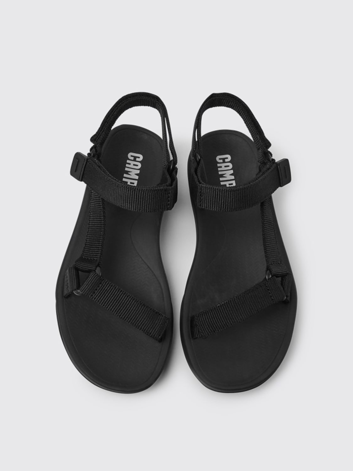 CAMPER FLAT SANDALS: Match Camper sandals in recycled PET, Black - Img 4